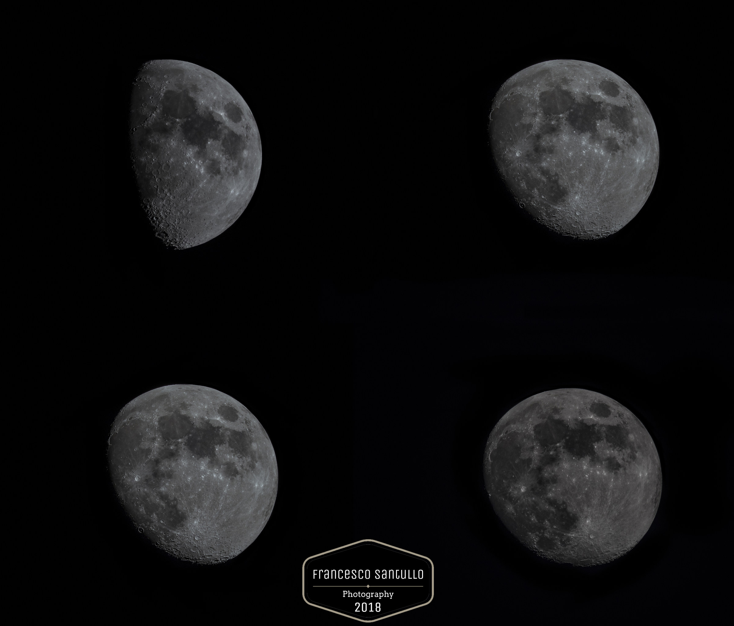 The moon in four different days..!!!