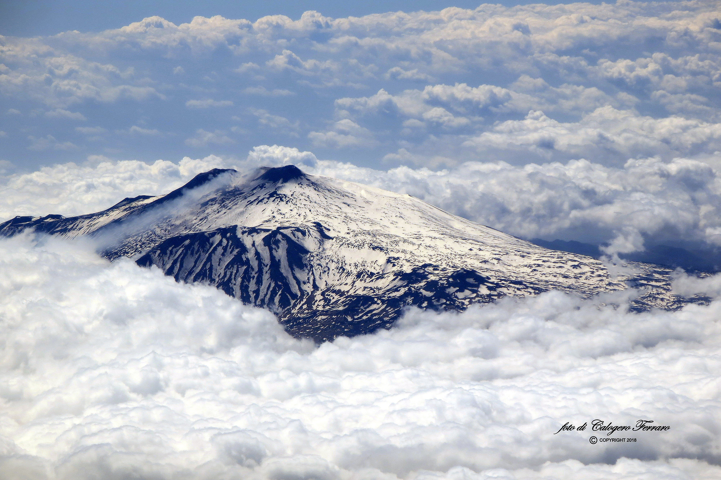 The Mongibello seen from the plane