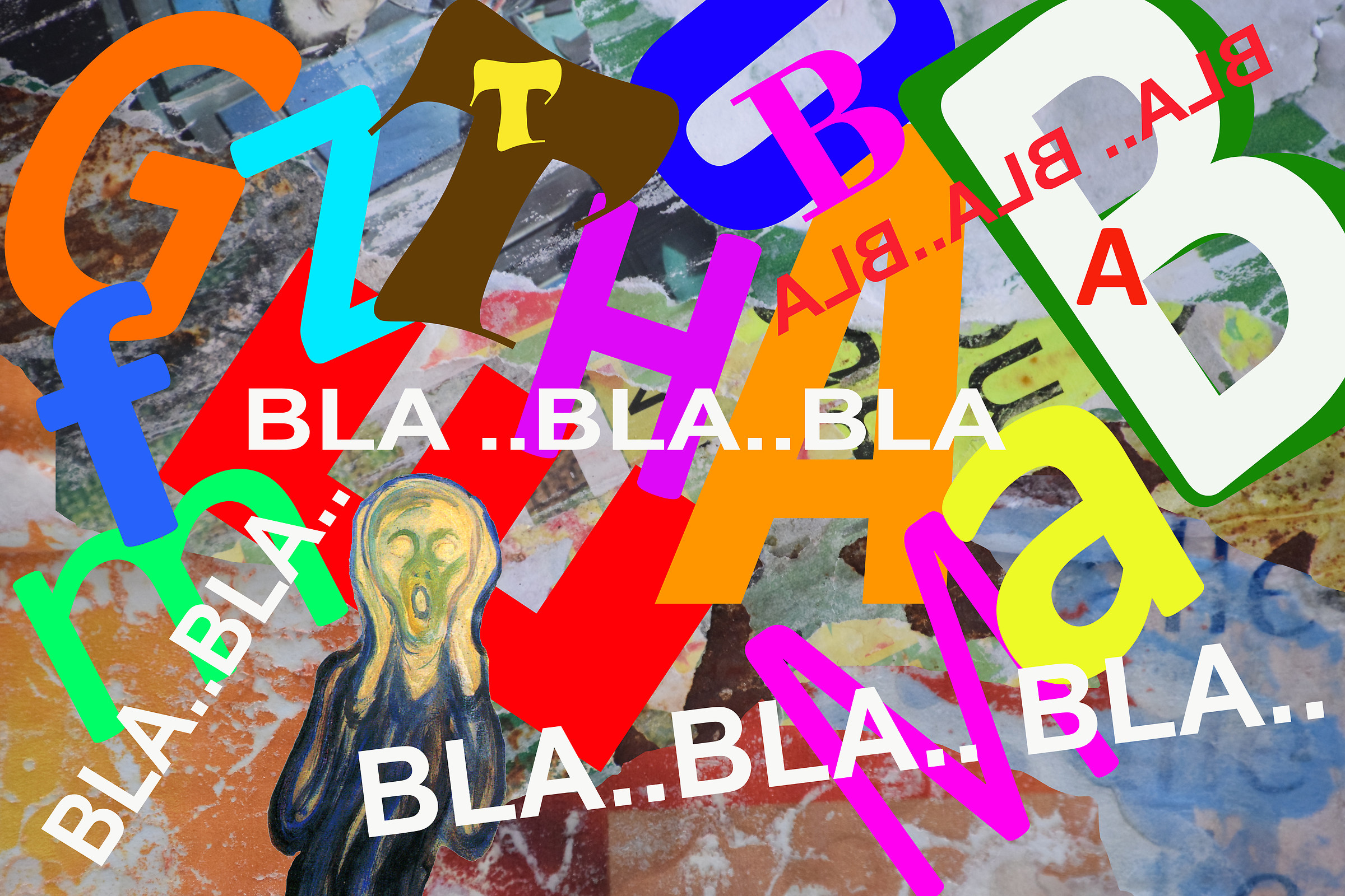 Foto Installazione - dall'Urlo al Bla bla Virtuale