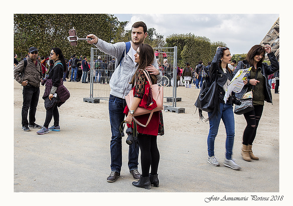 A selfie at the Eiffel Tower
