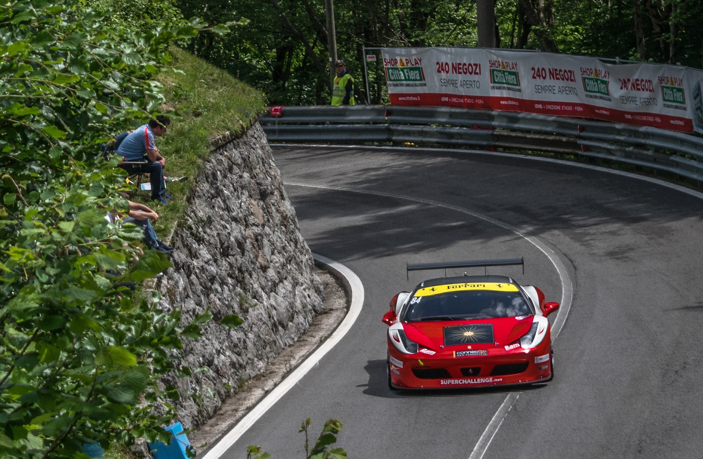 Admiring the Ferrari