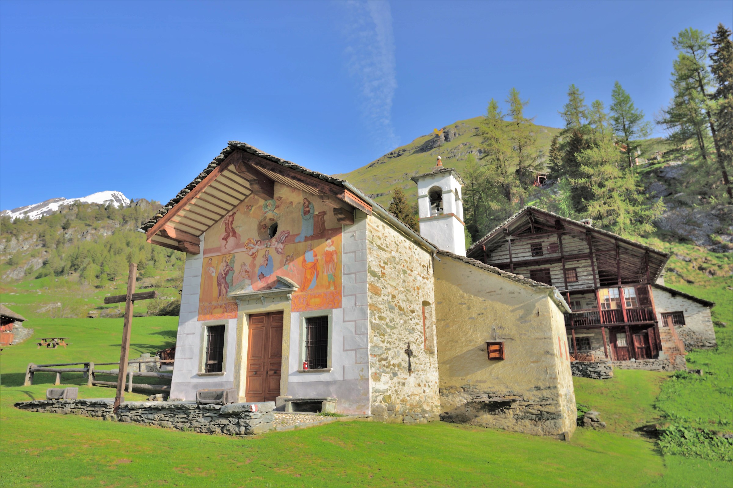 Follu with the Church of Our Lady of the Snow