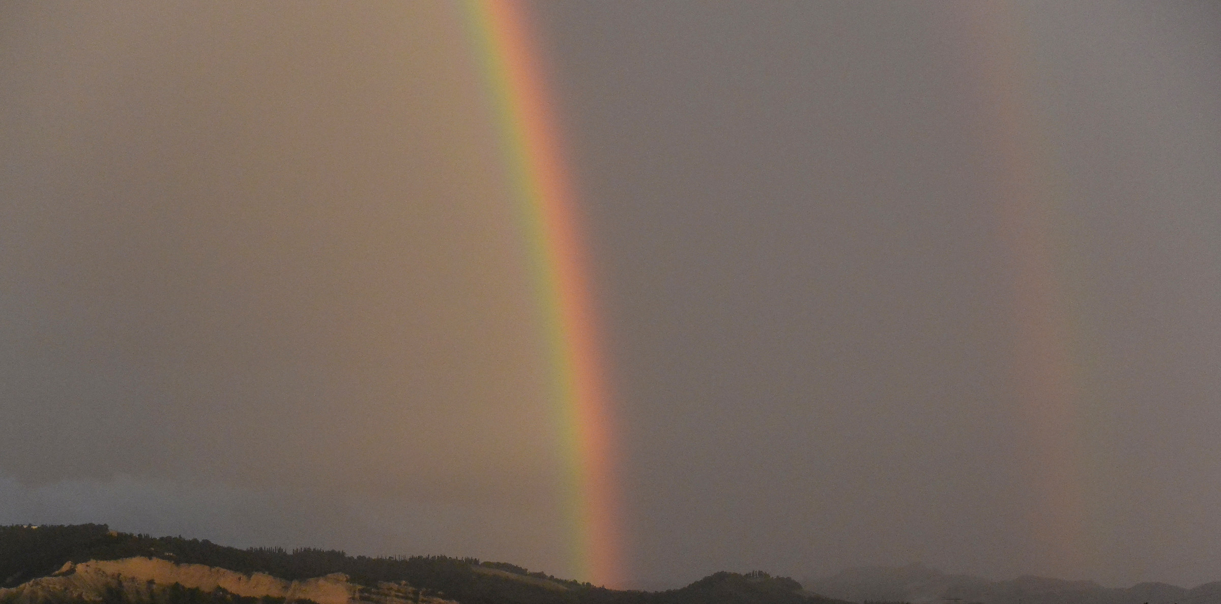Double Rainbow on the Badlands