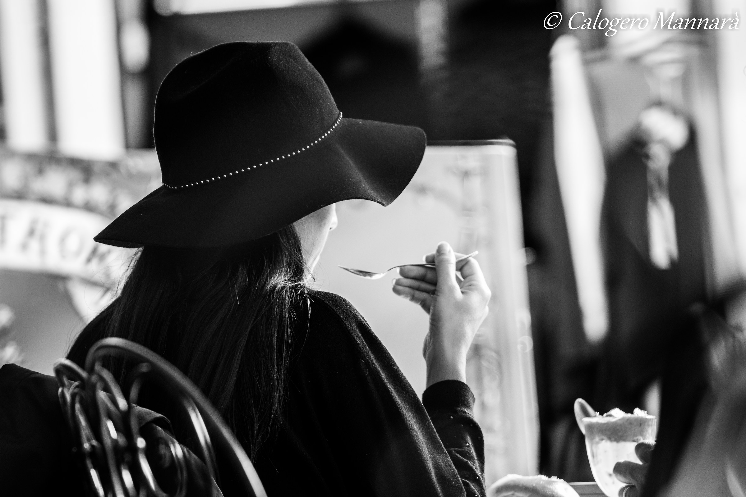 Enjoying an ice cream