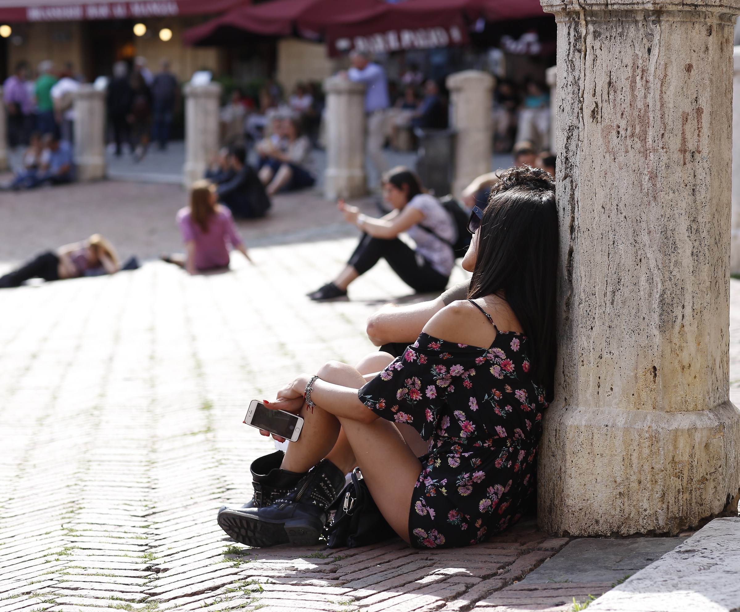 The columns of Piazza del Campo