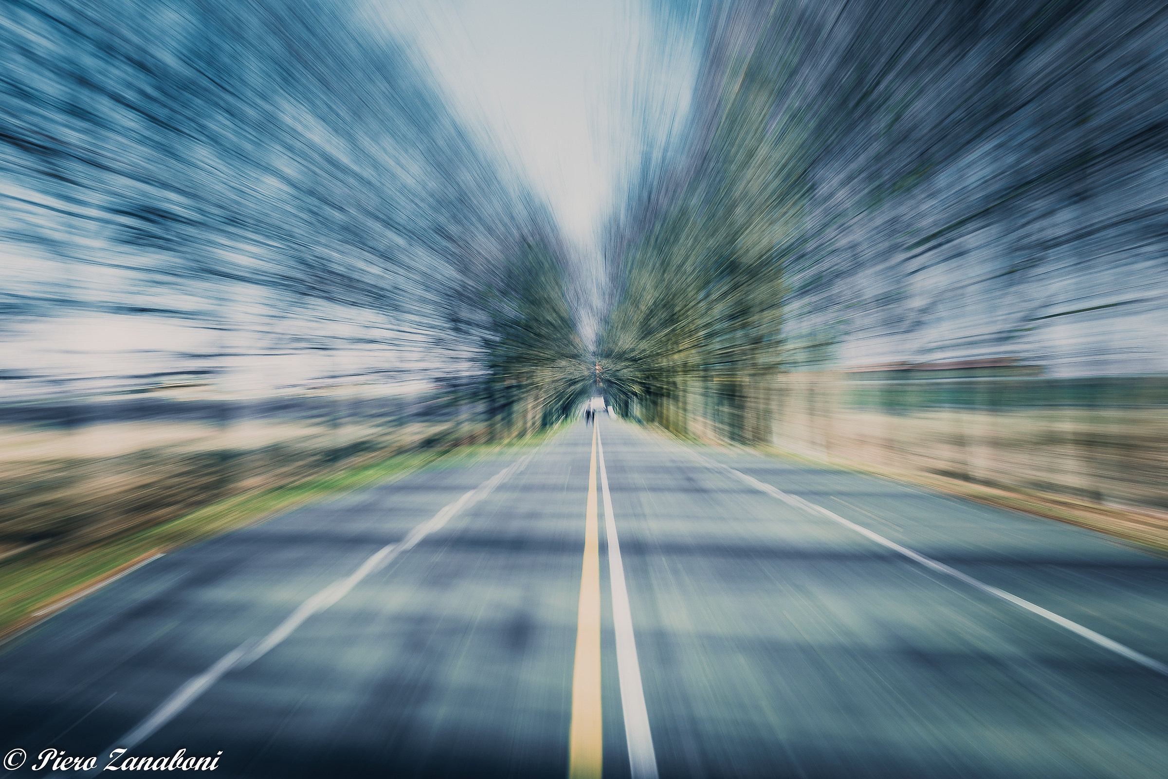 Zoom shot at the driveway