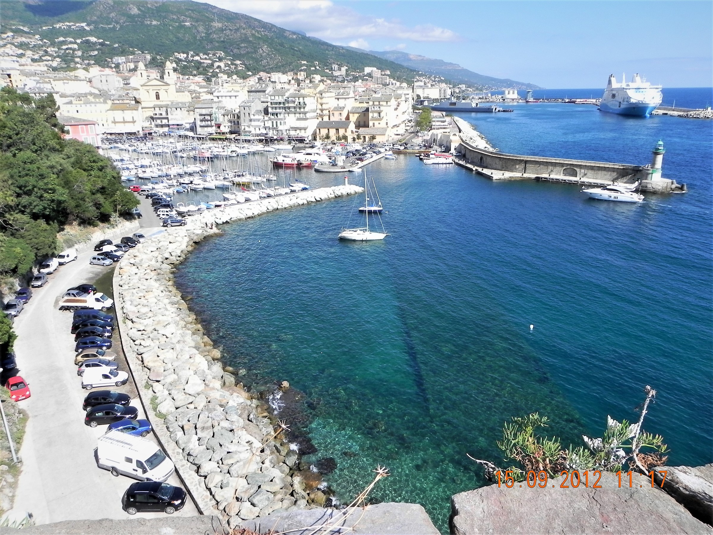 the port of bastia in Corsica.