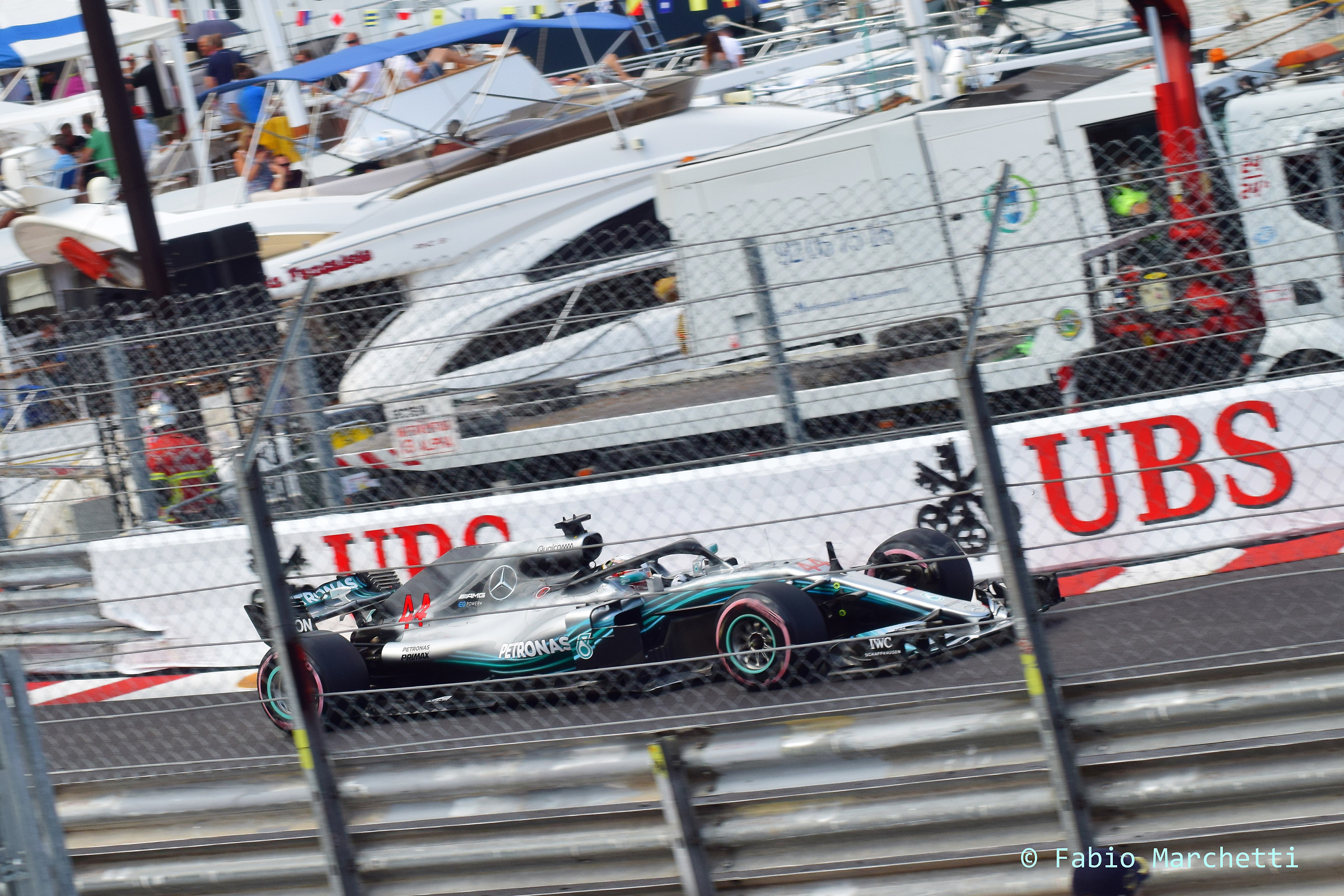 Lewis HAMILTON at the pool chicane