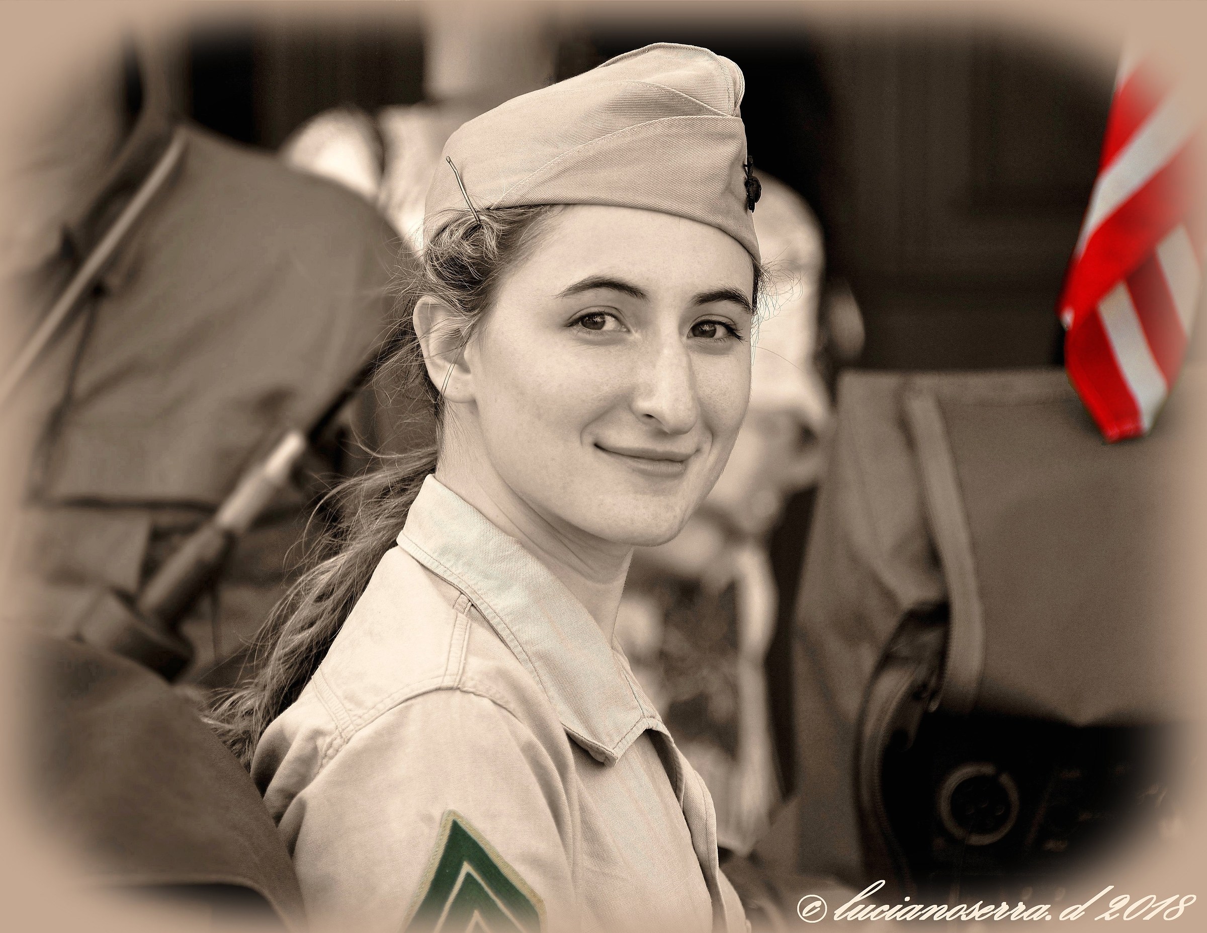 Figurante con divisa militare della II Guerra Mondiale