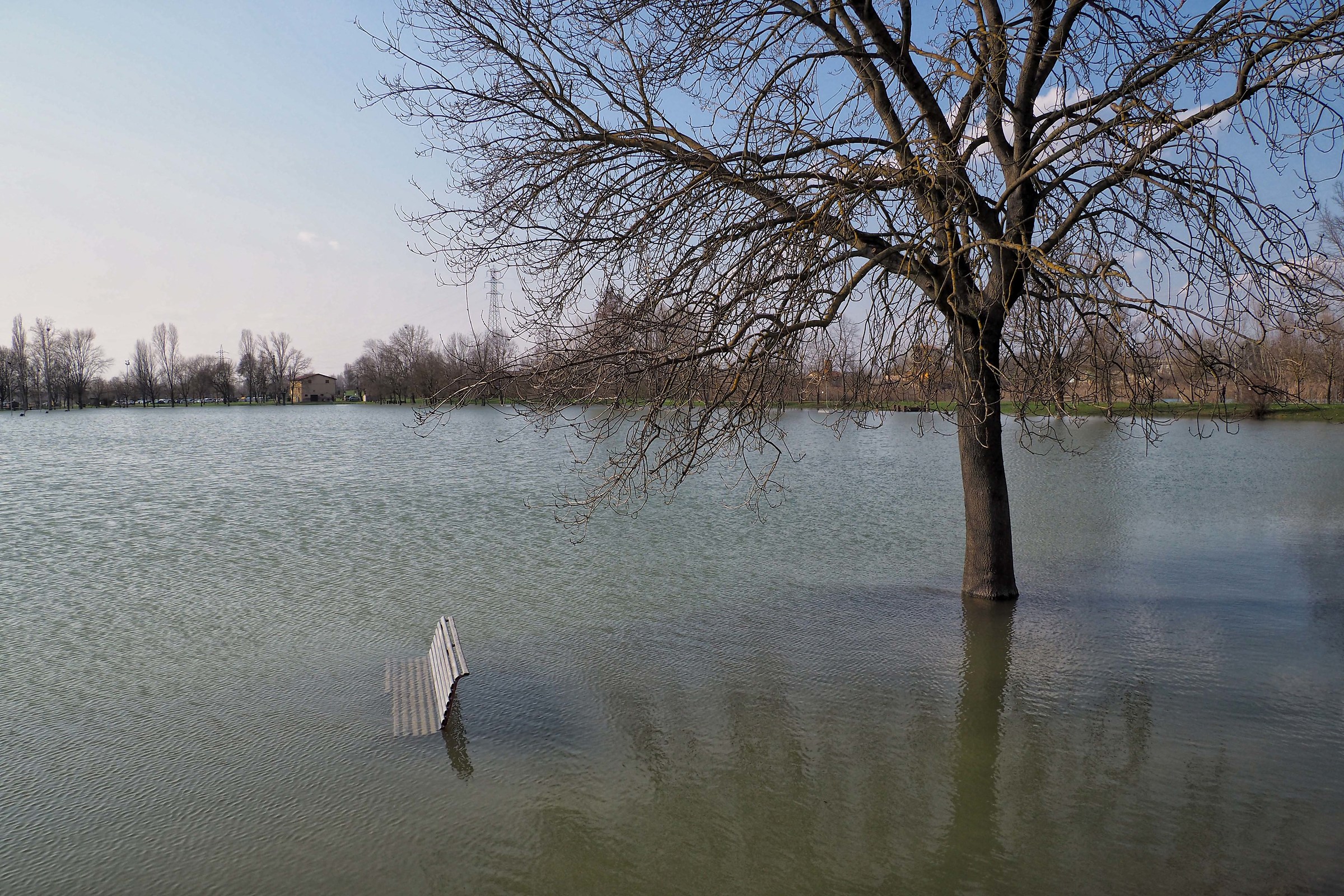 Acqua alta ai laghetti di Campogalliano