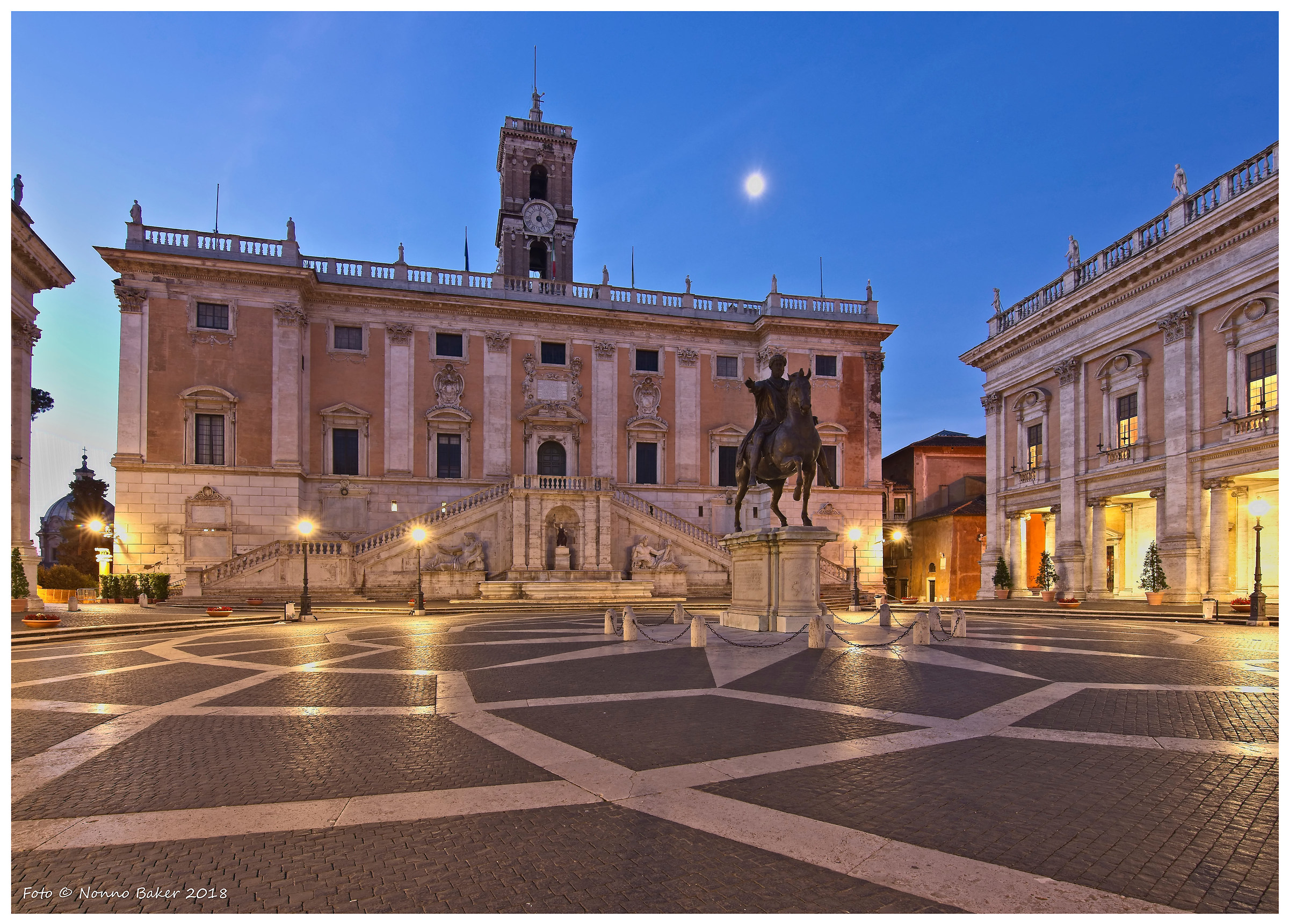 Il Campidoglio di Roma e la statua di Marco Aurelio