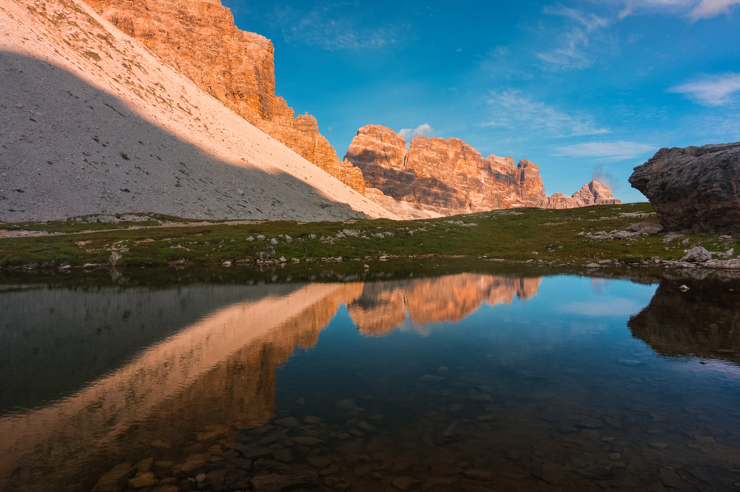 Tramonto alla Croda dei Toni e Cime Passaporto