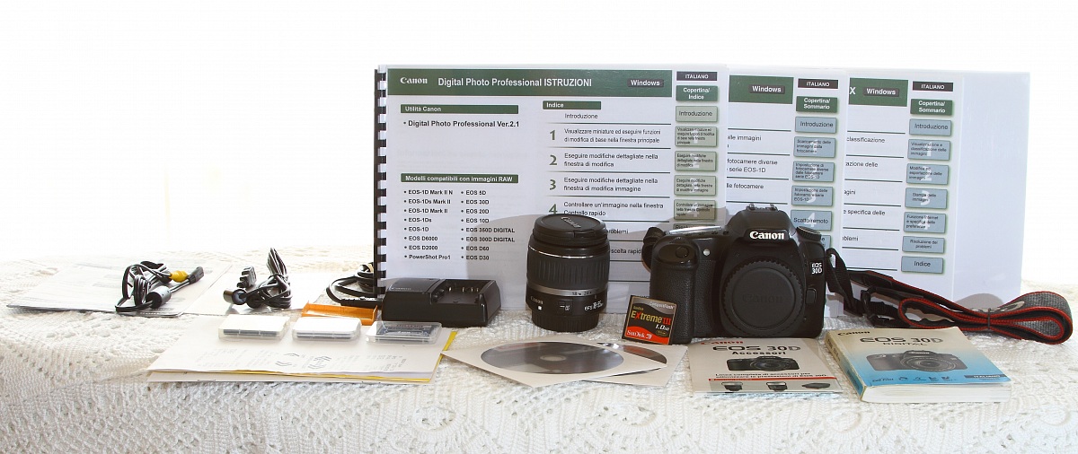 sale canon eos 30d + ef-s 18-55 f/3.5-5 lens, 6 ii