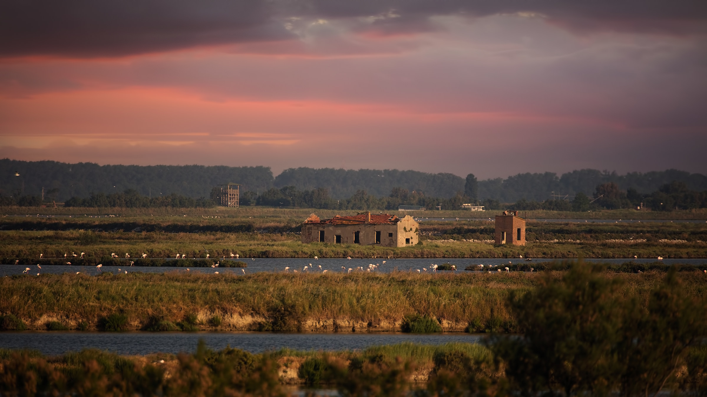 Vista sulle Valli di Comacchio.