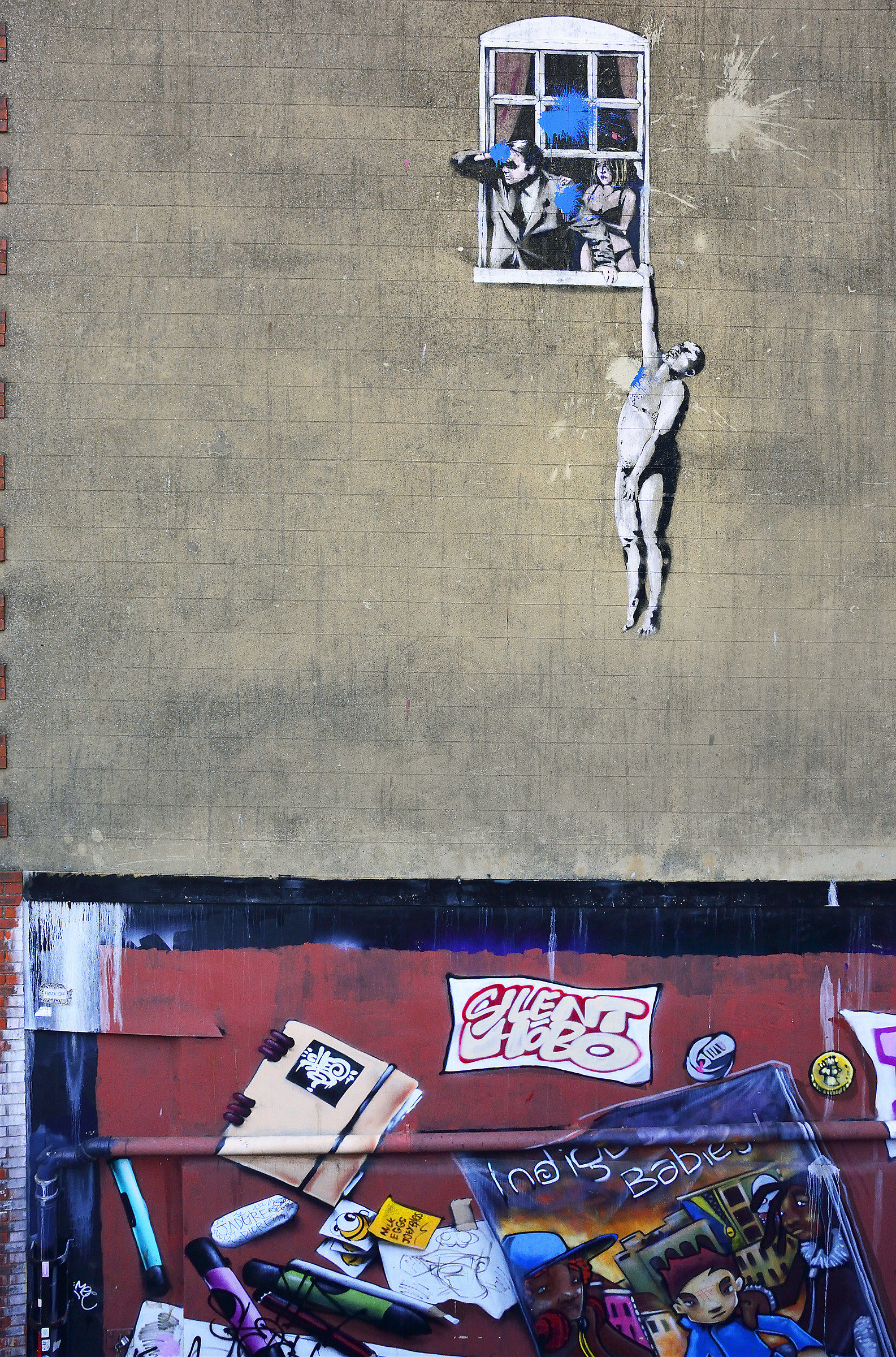 Bansky famosi:' amante ben appeso '