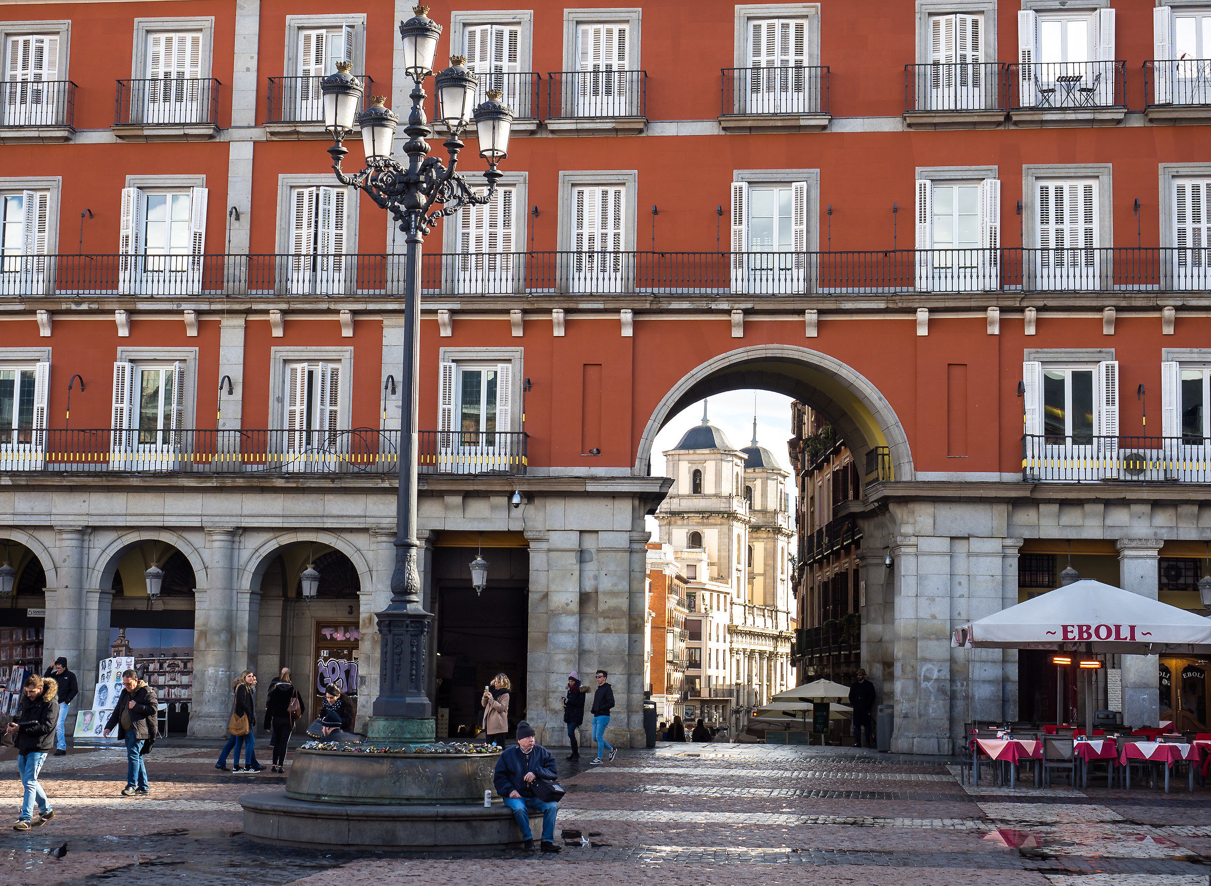 A snack with a view, at Plaza de Espana