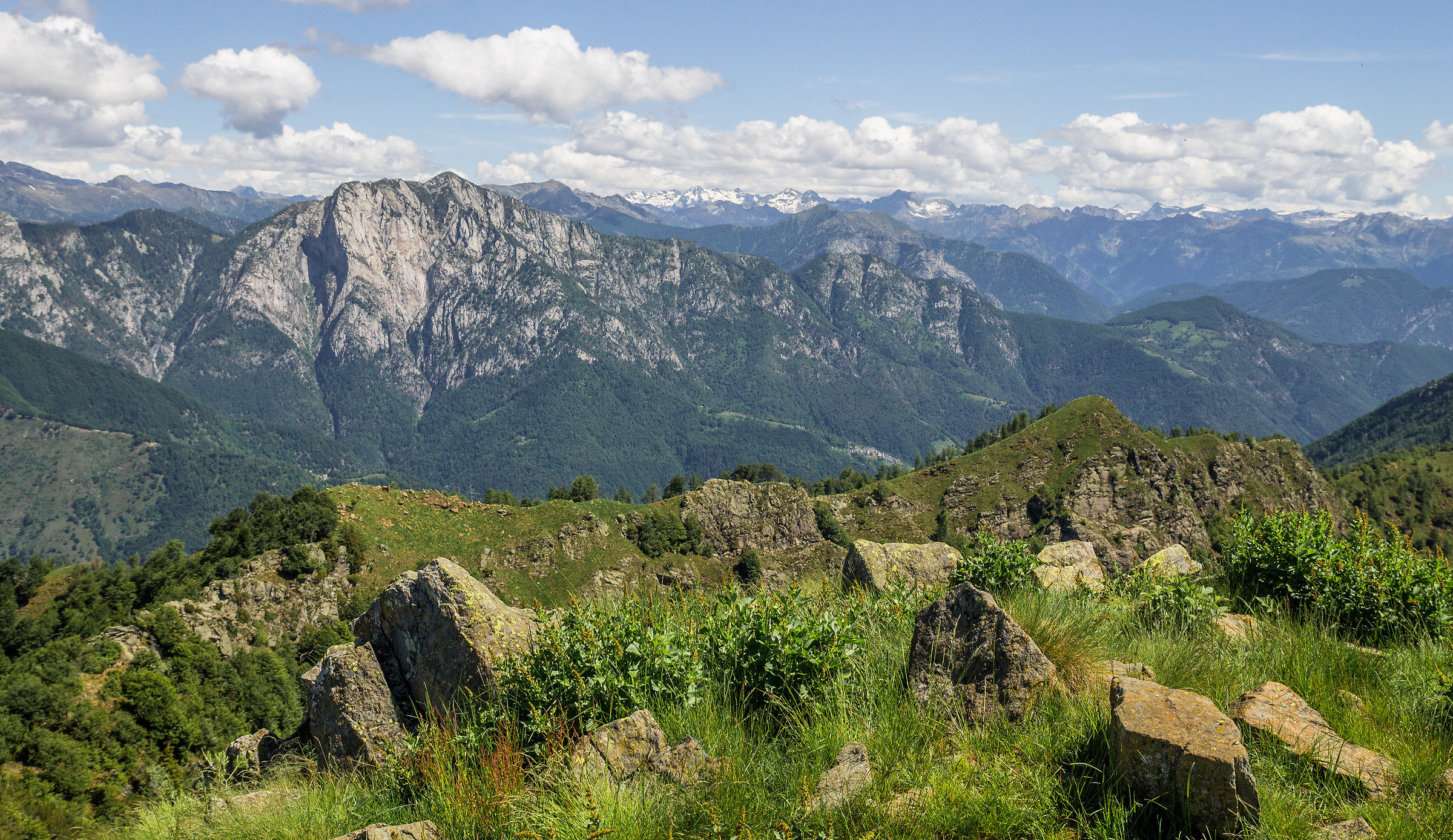 View of the Swiss mountains