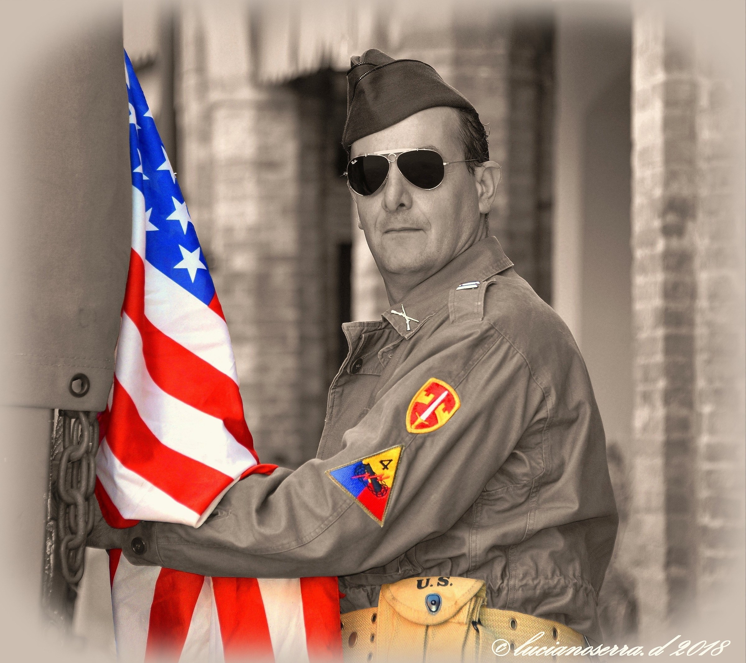 Figurante con divisa militare della II Guerra Mondiale