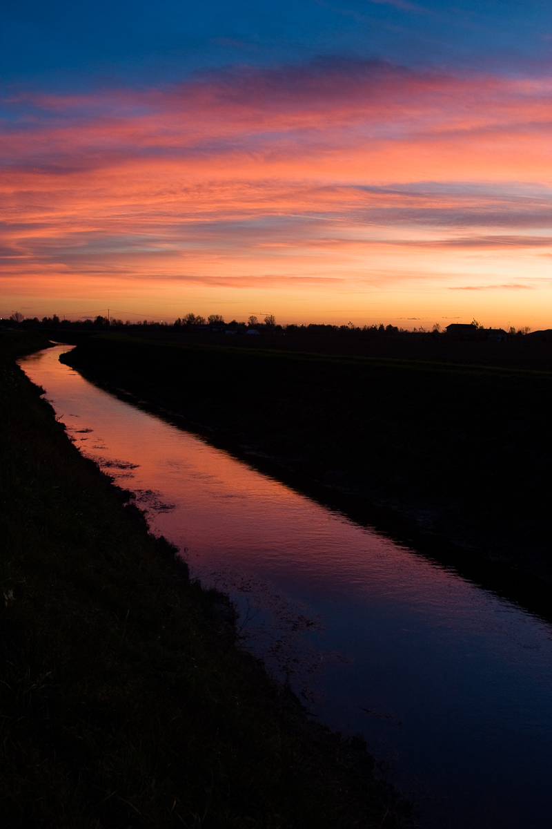 Sunset on a autumn day