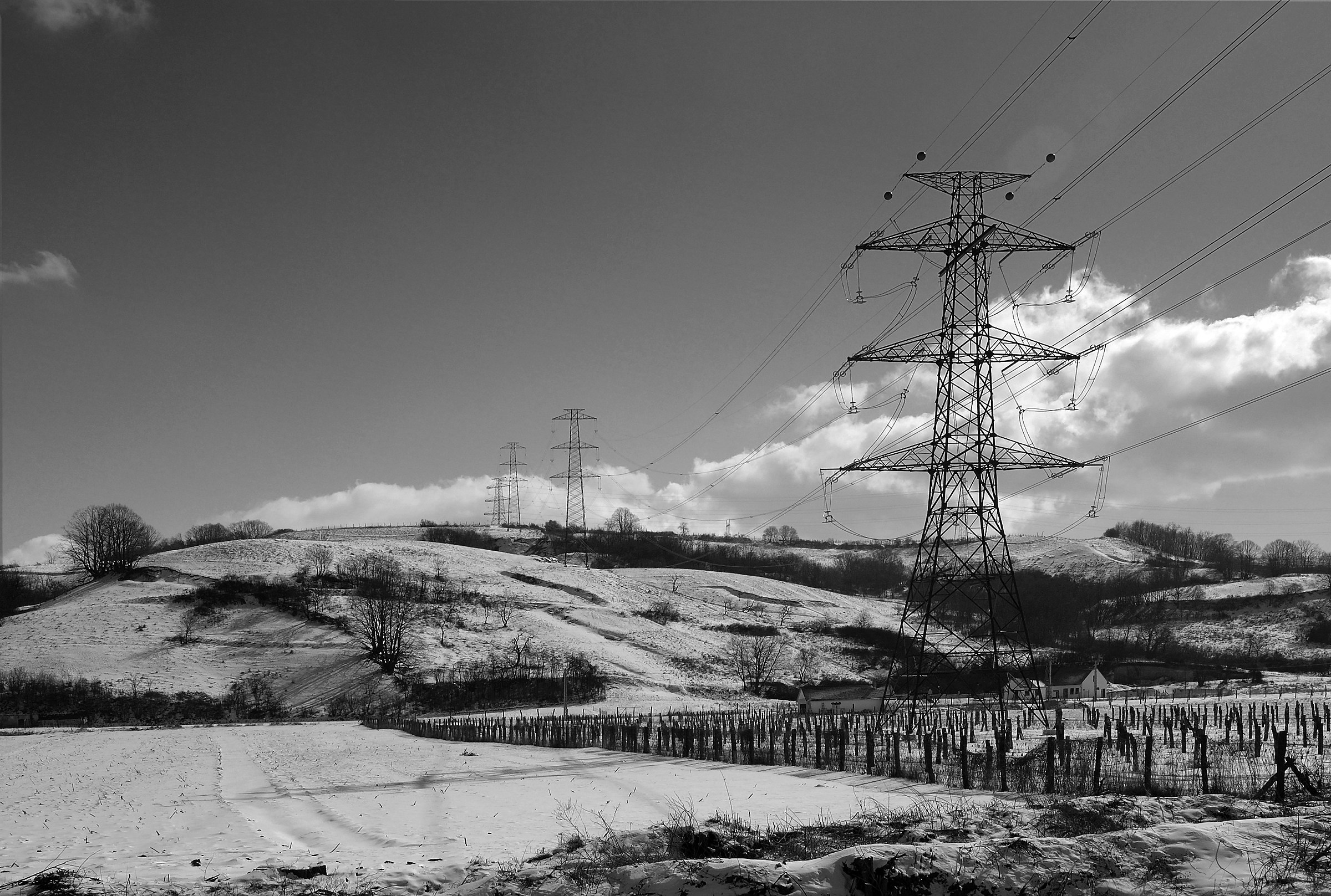 Landscape with electricity