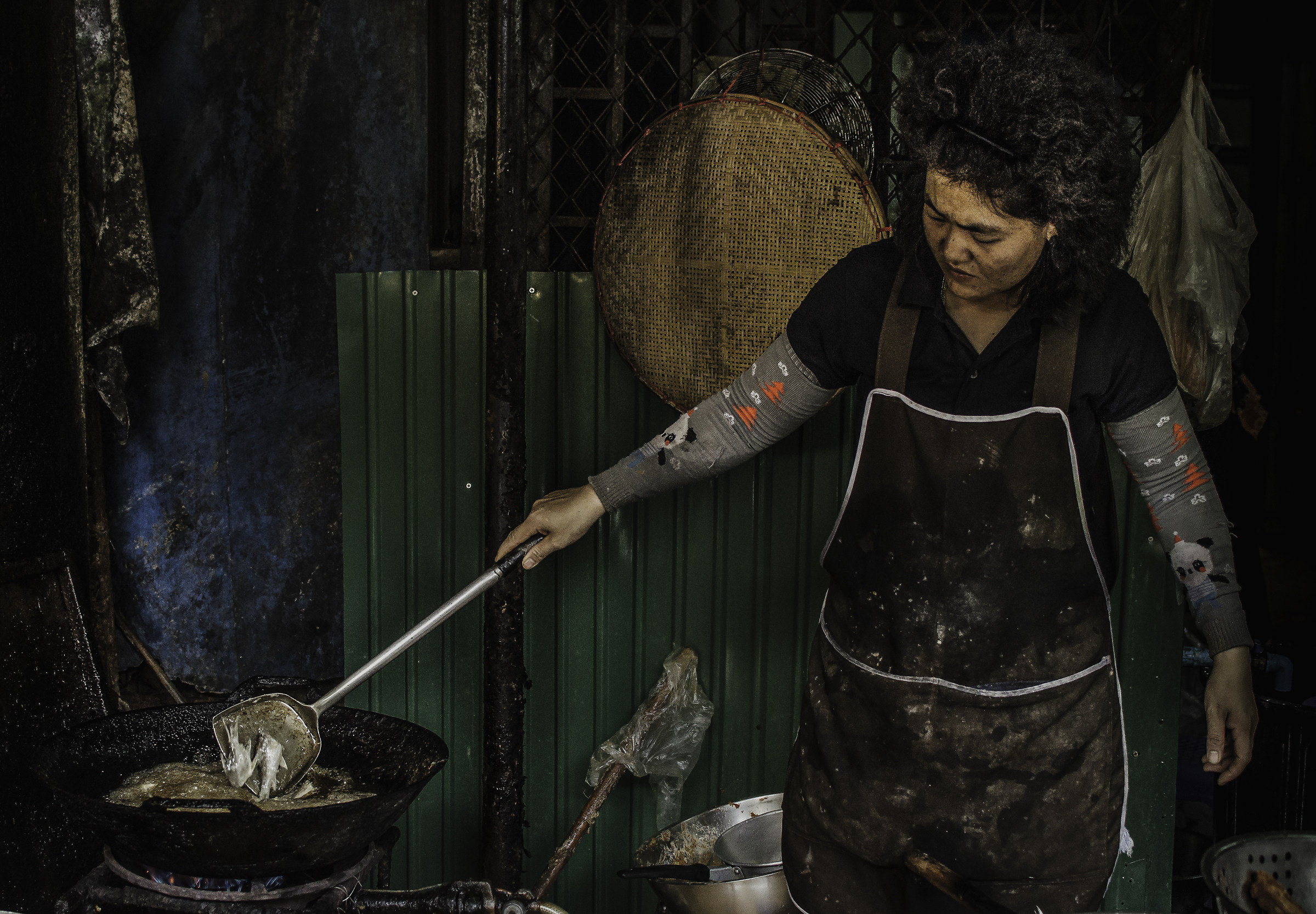 Frying in the street