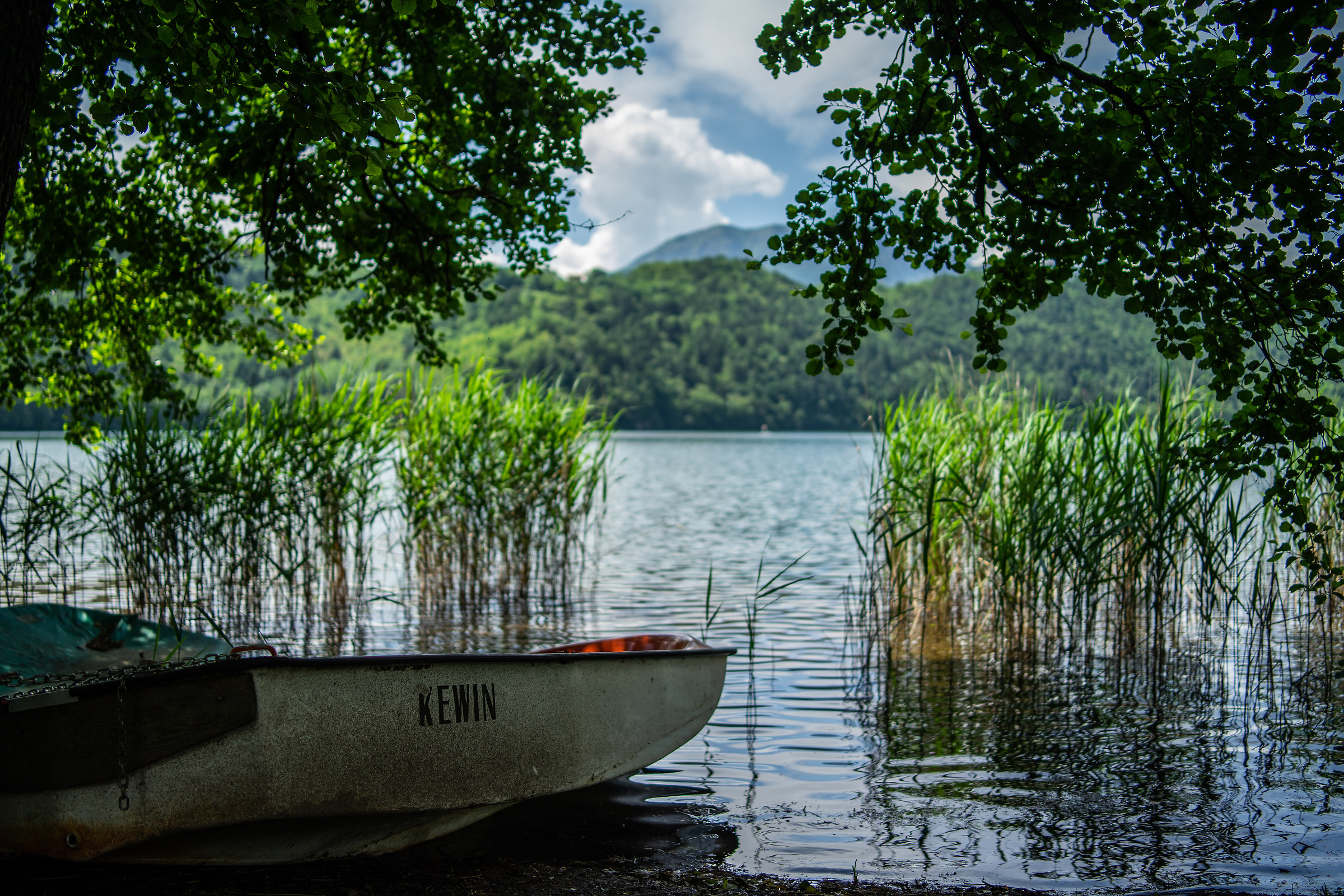 sulle rive del lago di Levico