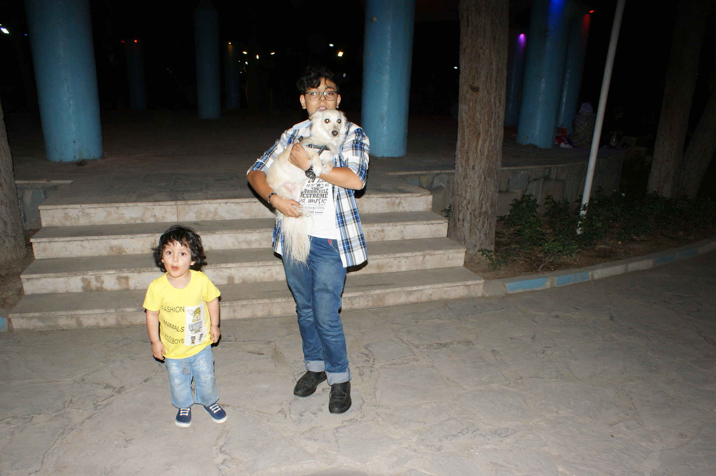 Parsa with his dog  2