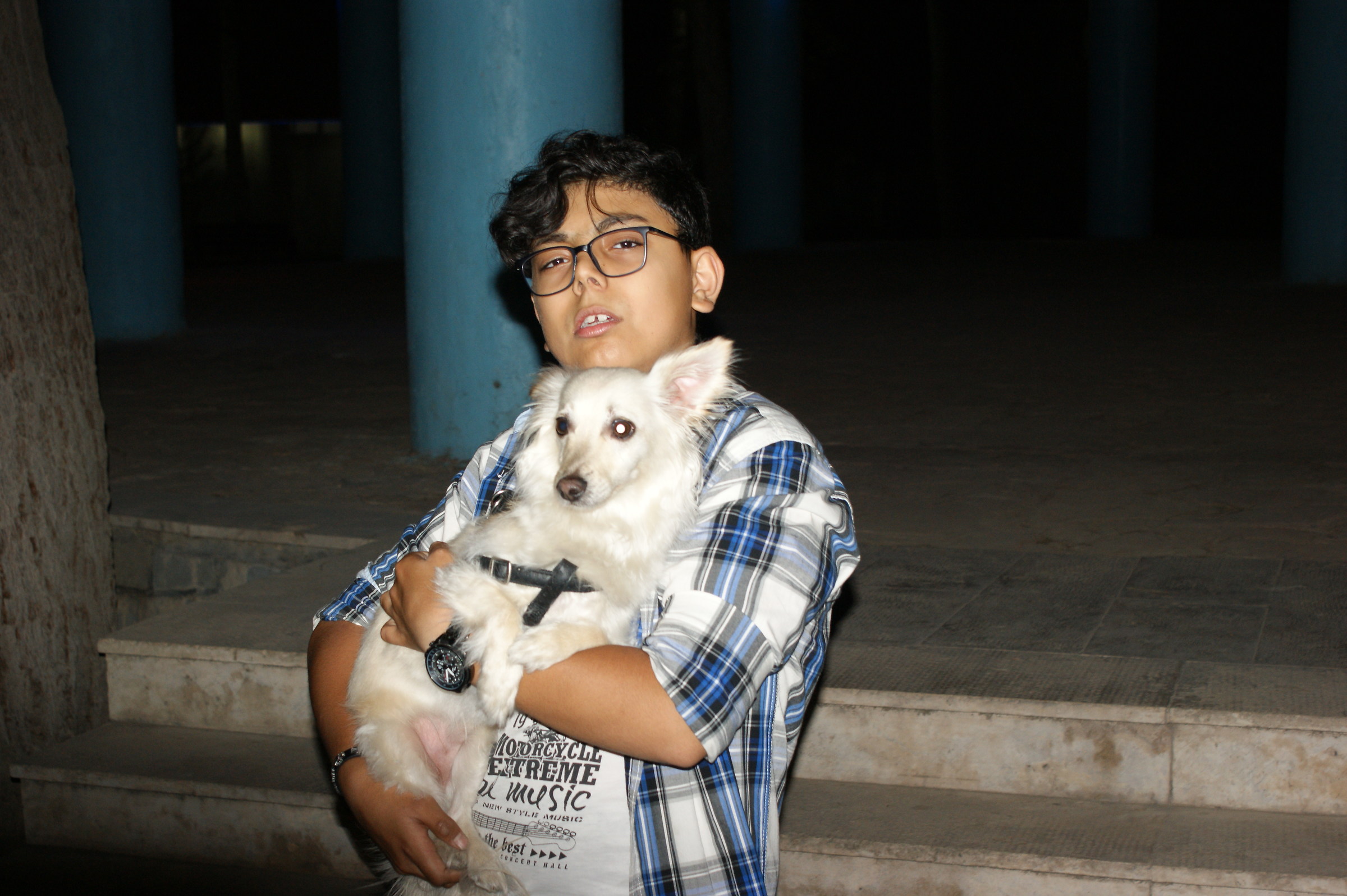 Parsa with his dog  3