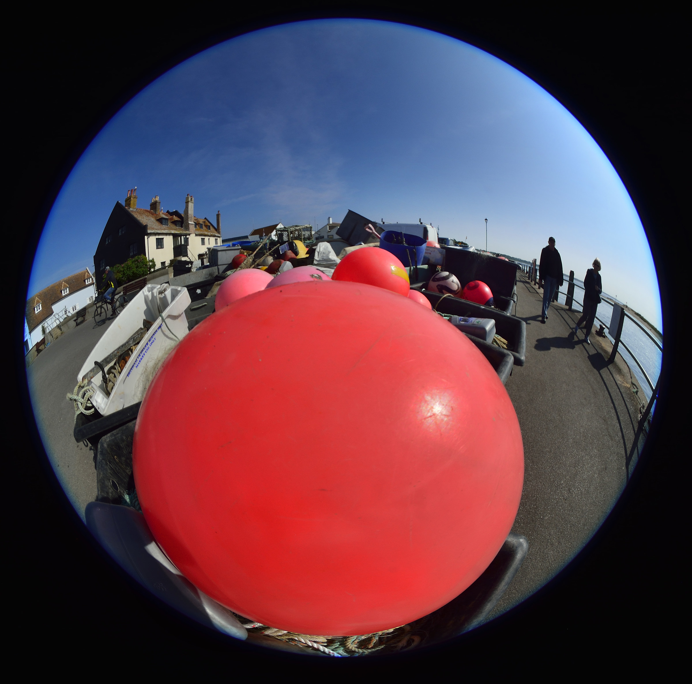 Colourful Buoys on the Fishing Quay