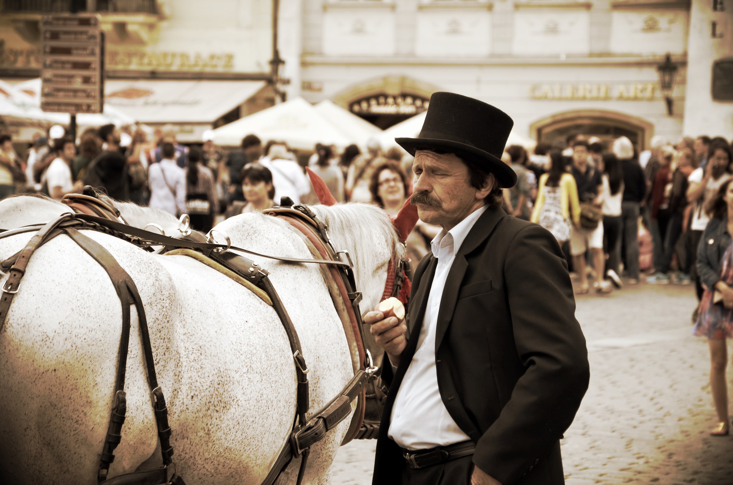 Waiting for the carriage