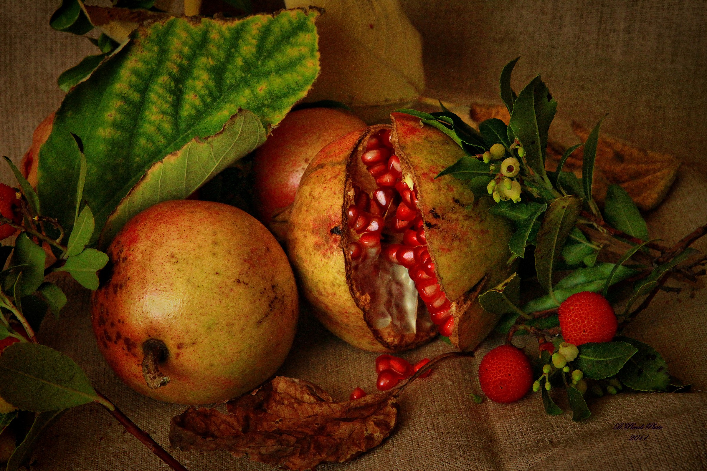 Strawberry and pomegranates
