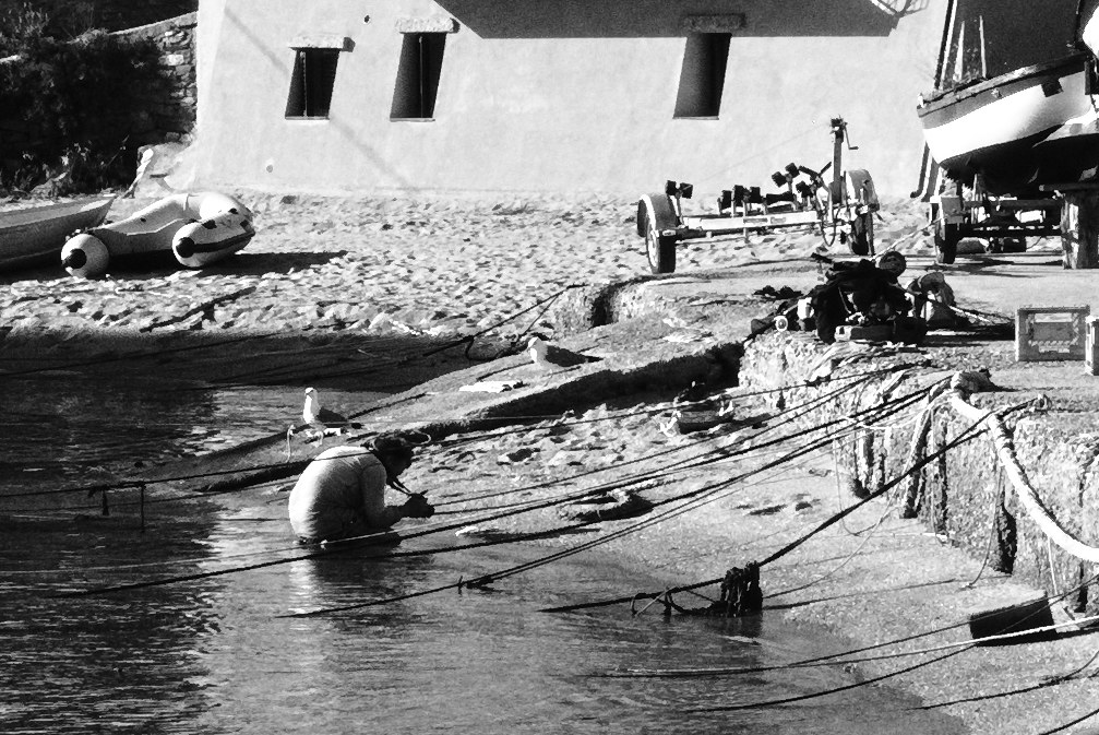 Giglio - fotografo su gomena