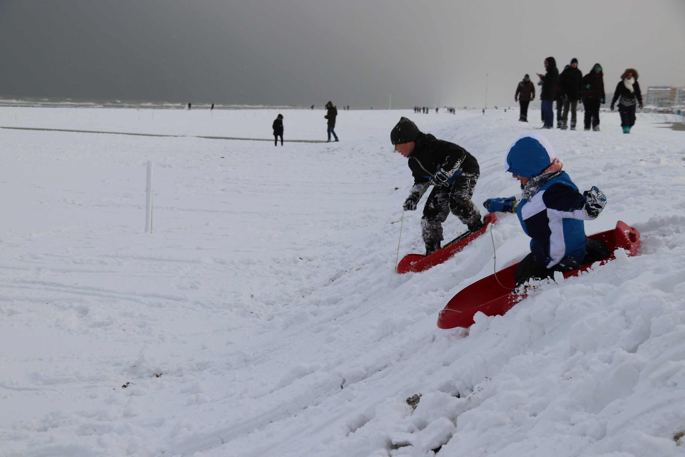Snow in Spiagigia in Rimini