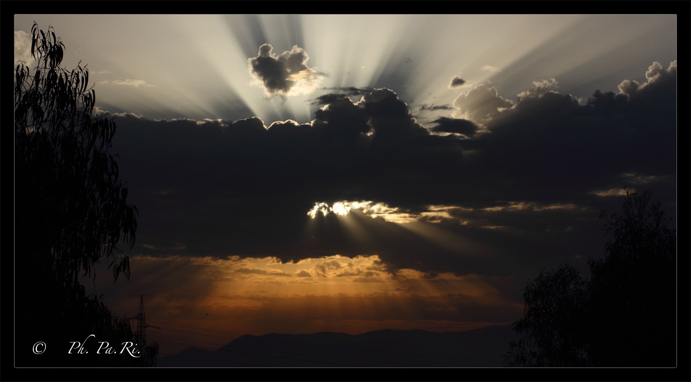 Paradise, Purgatory and hell drawn by nature.