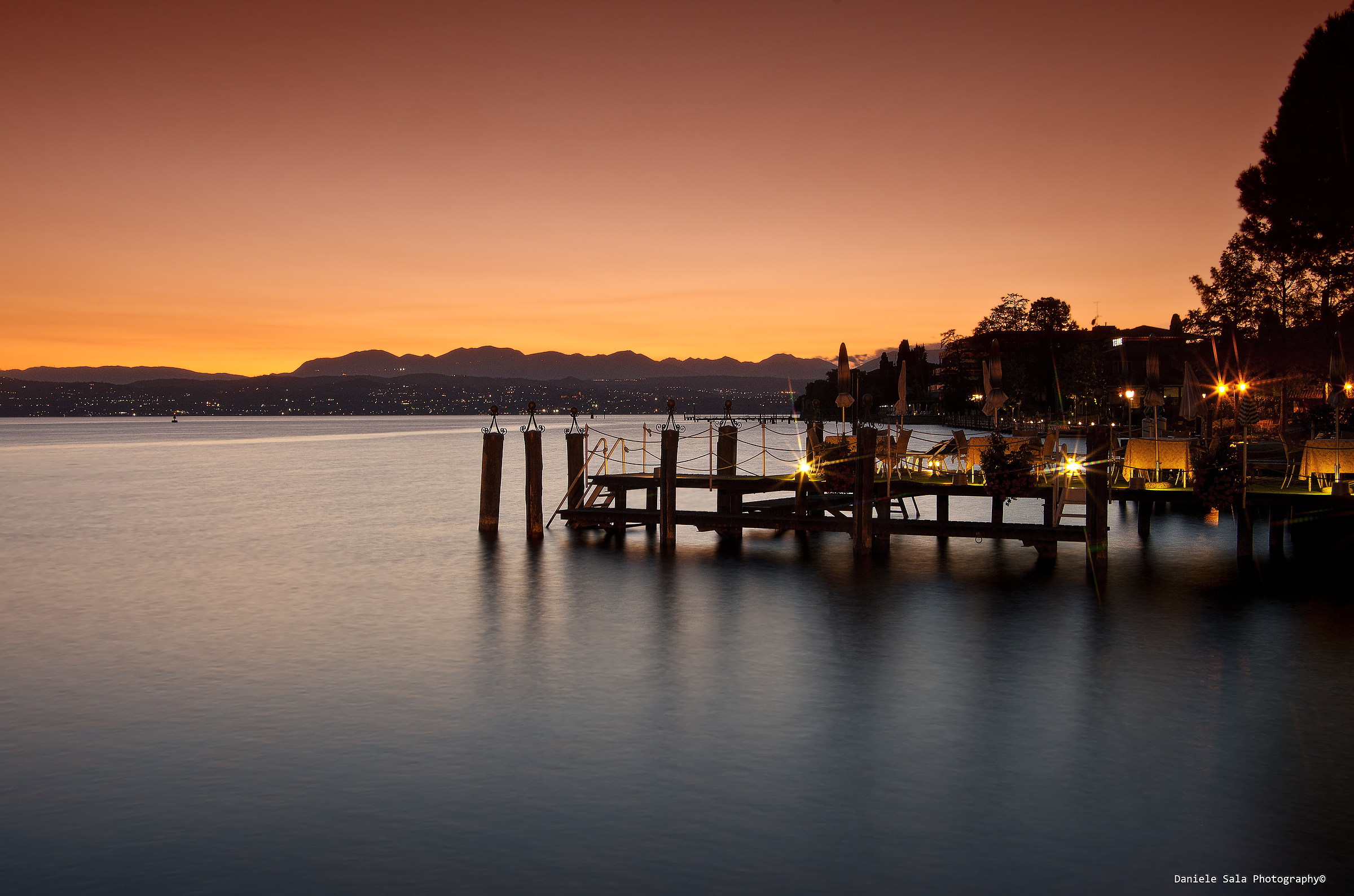 Sirmione on the far of the evening..