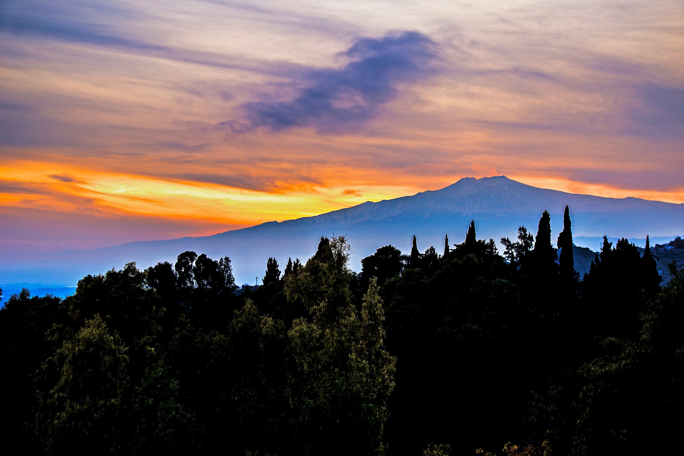 Tramonto sull'Etna