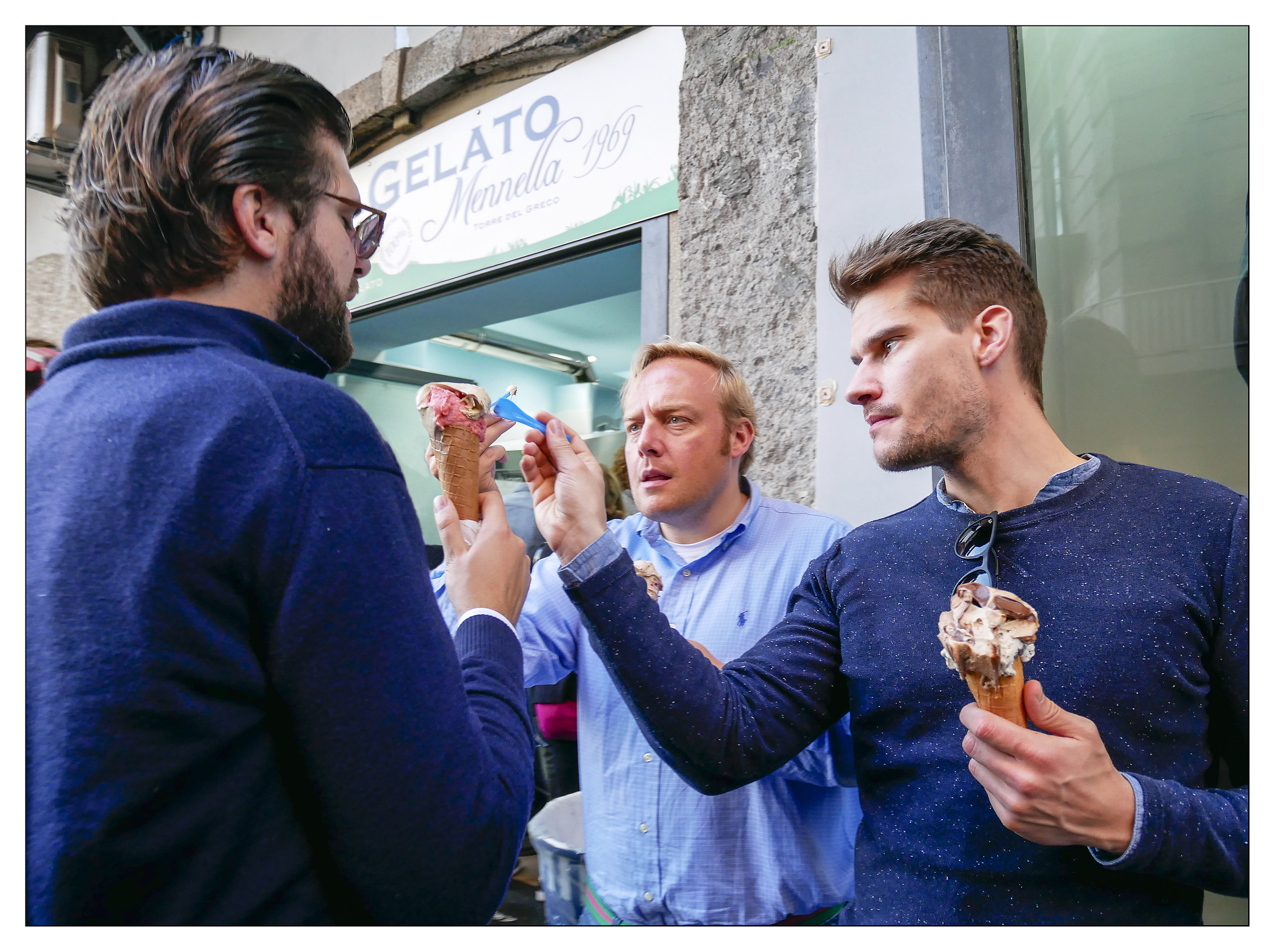 Ice cream with a "latch" taste