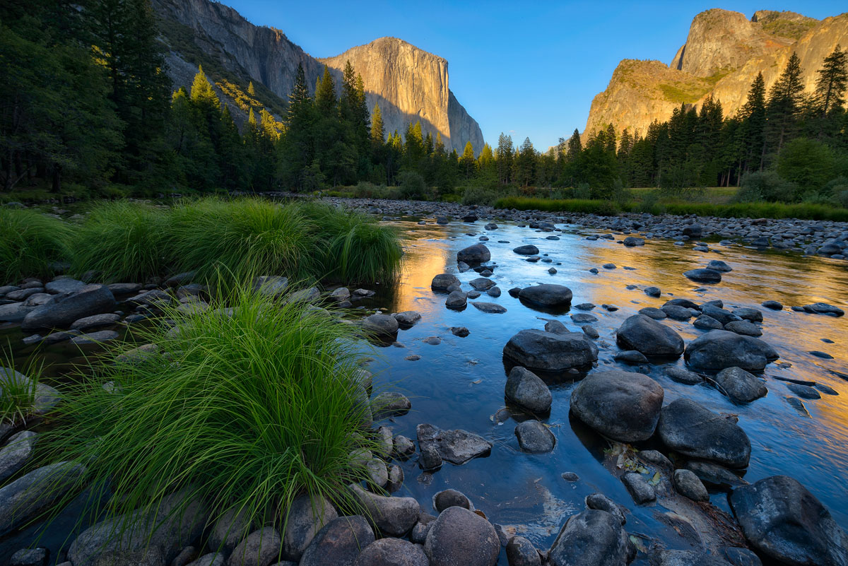 Yosemite Valley View Sunset. 3 RAW manual blend