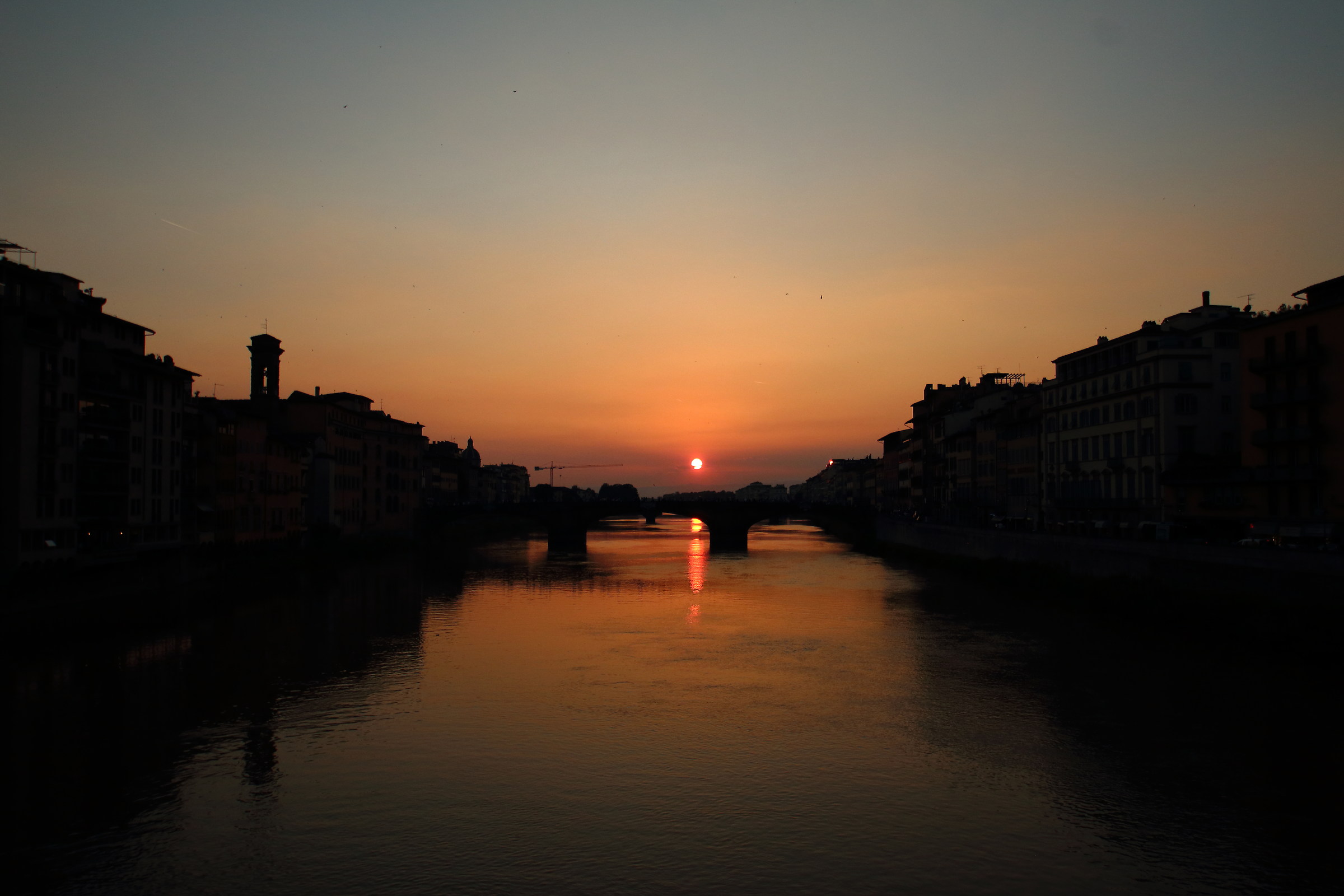 Tramonto sull'Arno