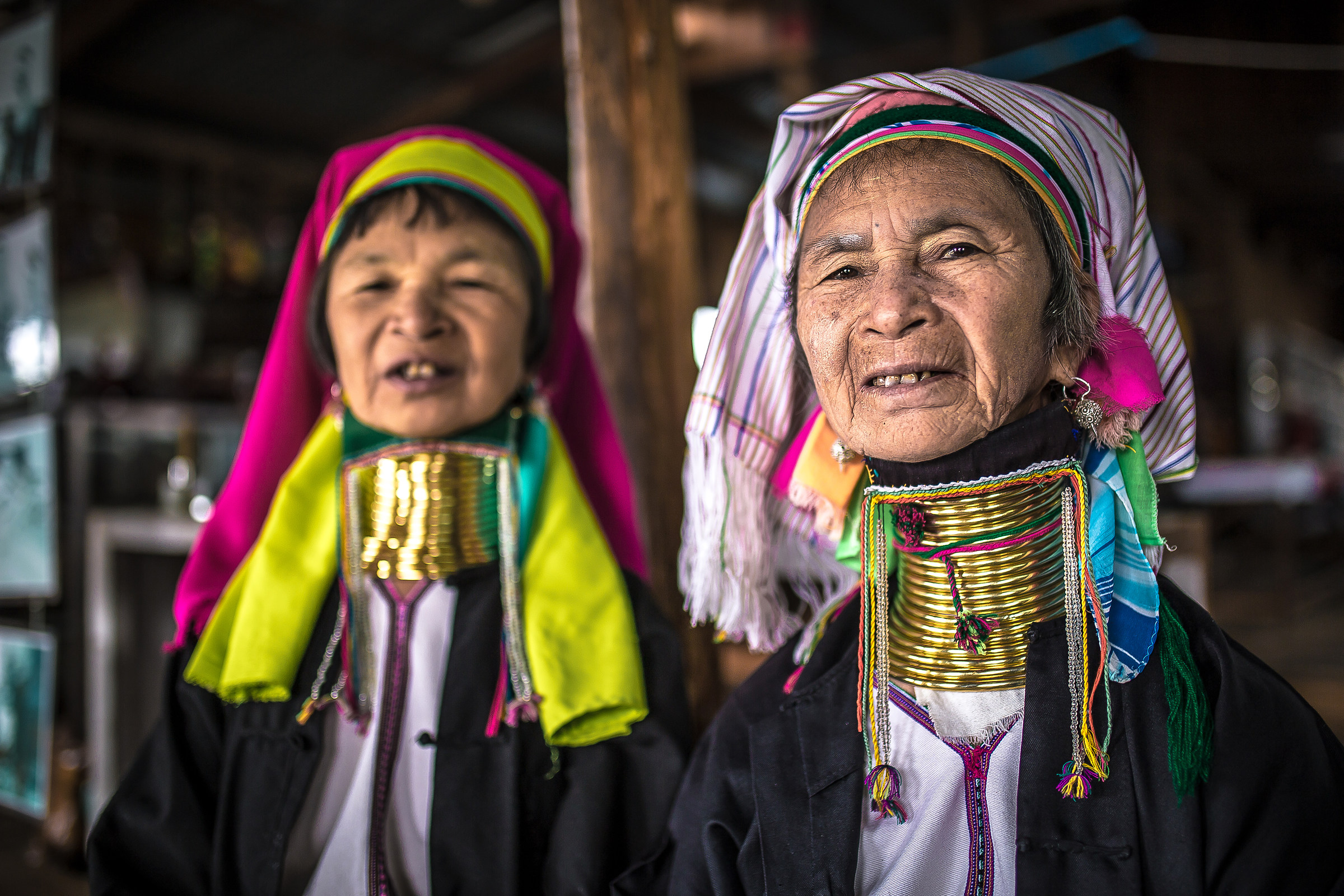 Women of the Paduang people, tribes of Myanmar