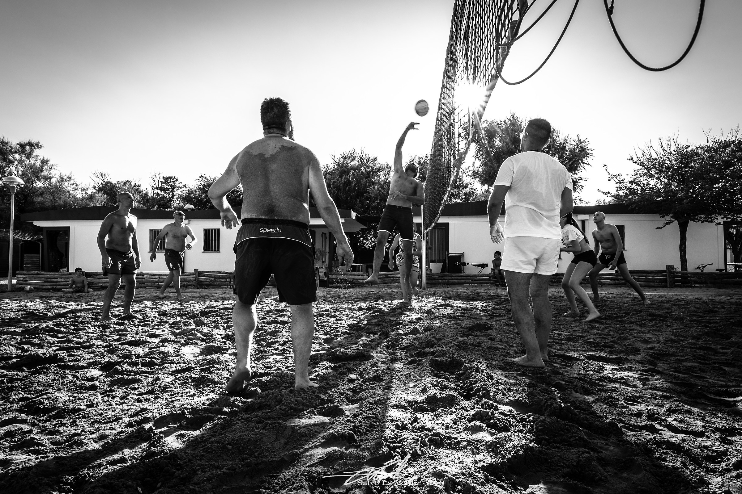 Beach Volleyball in backlight