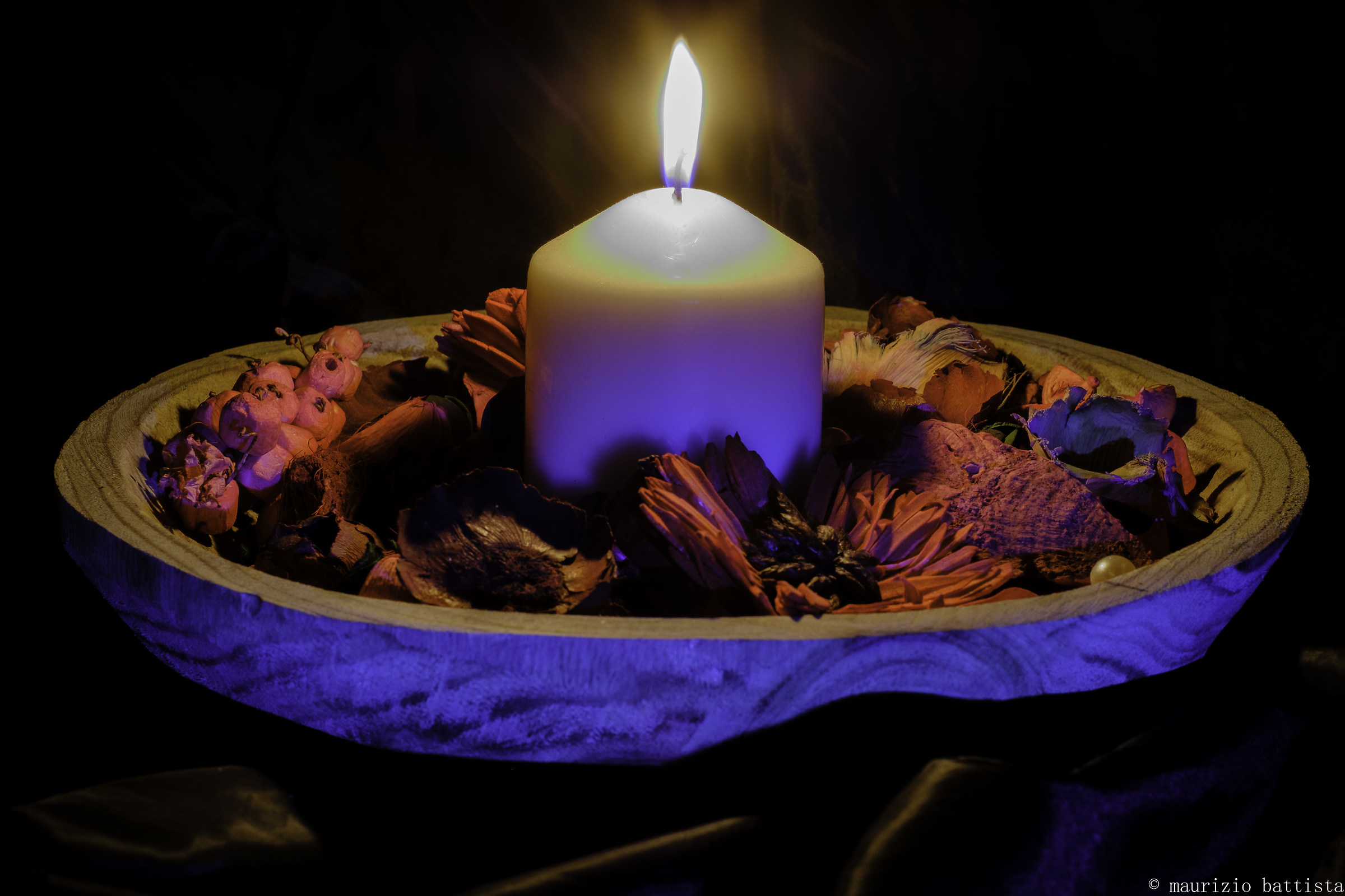 Natura morta con candela