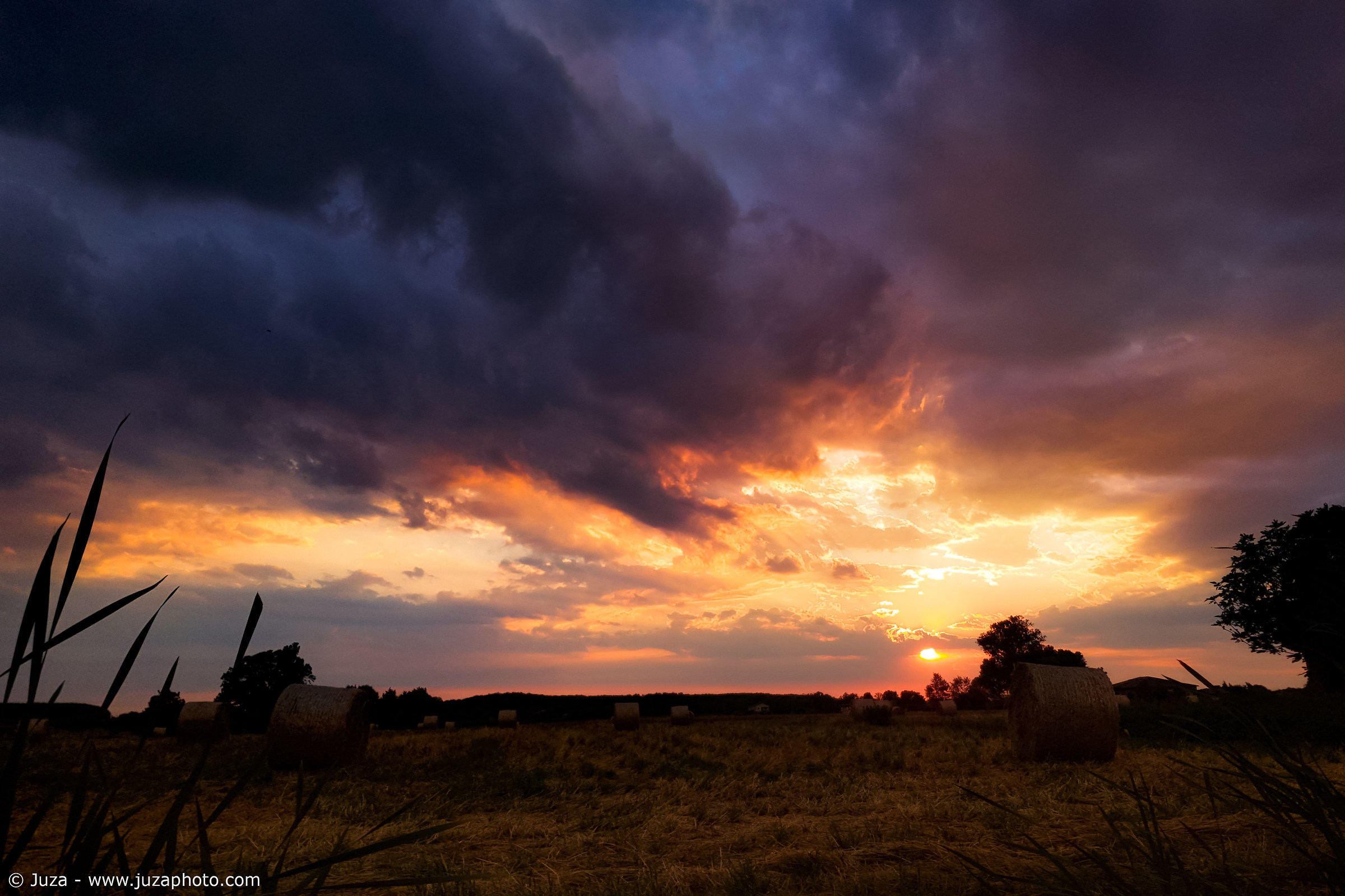 Sunset in the Parma countryside
