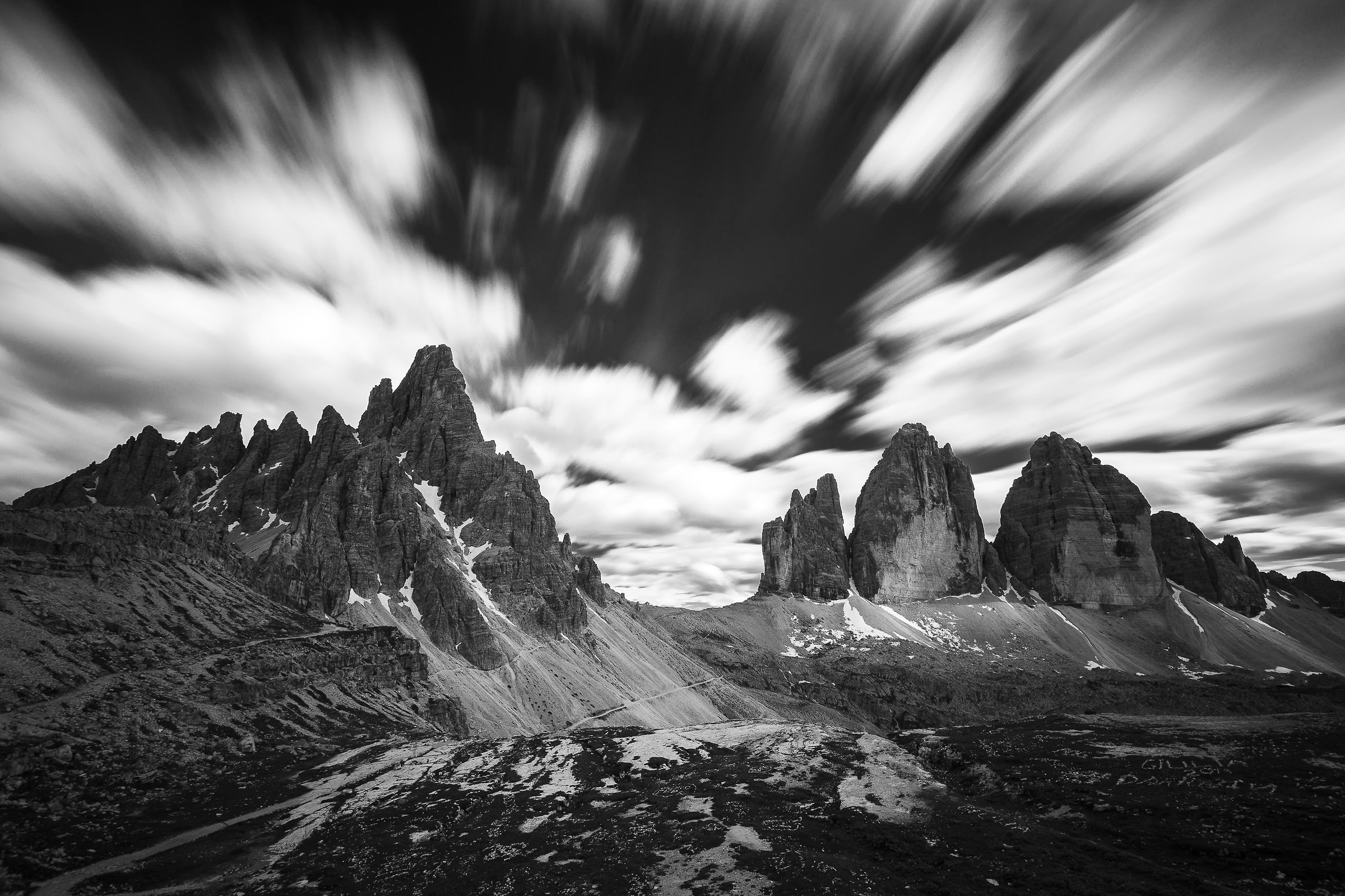 Le Tre Cime di Lavaredo e il Monte Paterno