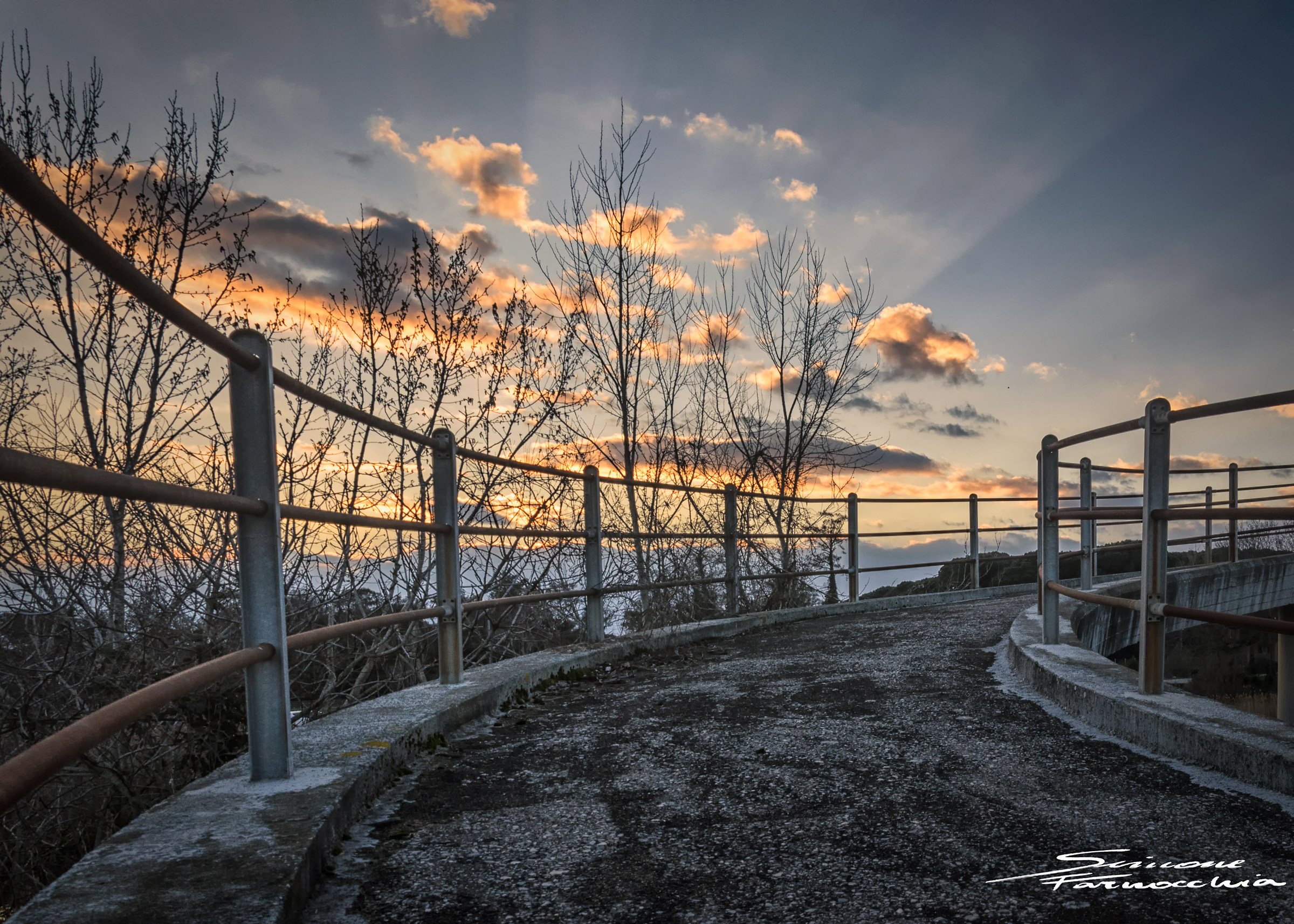 A bridge to the sunset