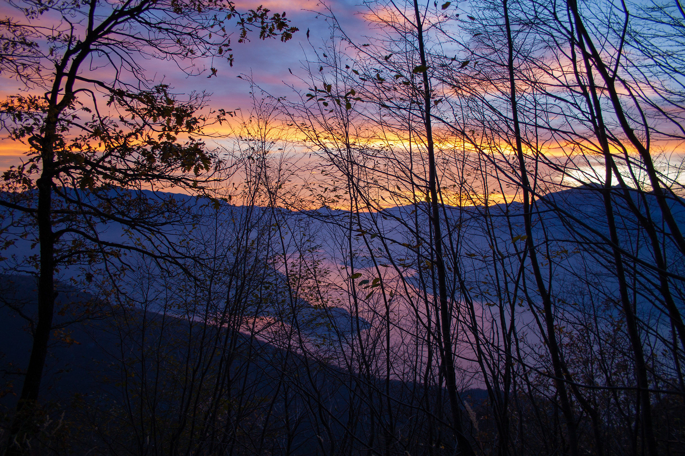 tramonto sul Lario (scendendo dal Grignone)