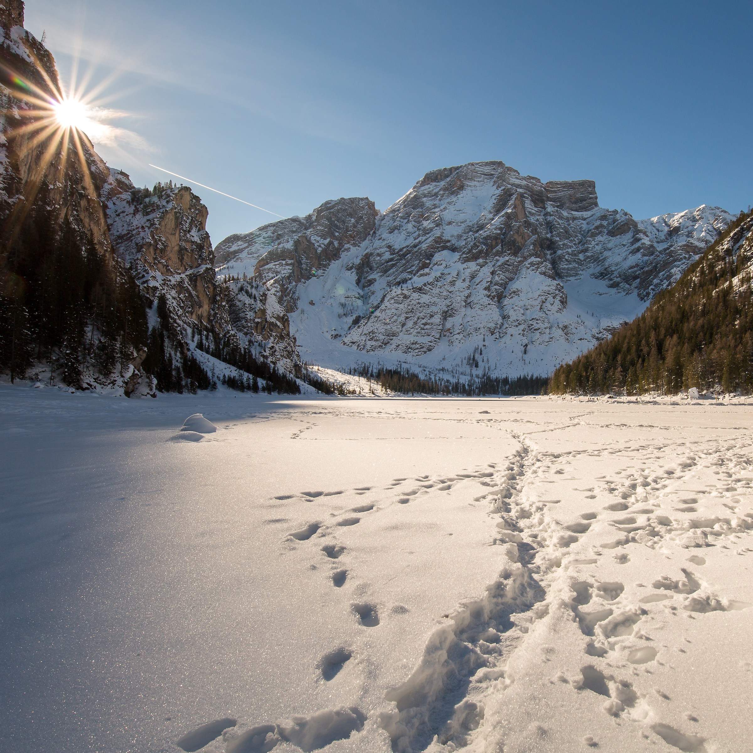 Footsteps in the snow