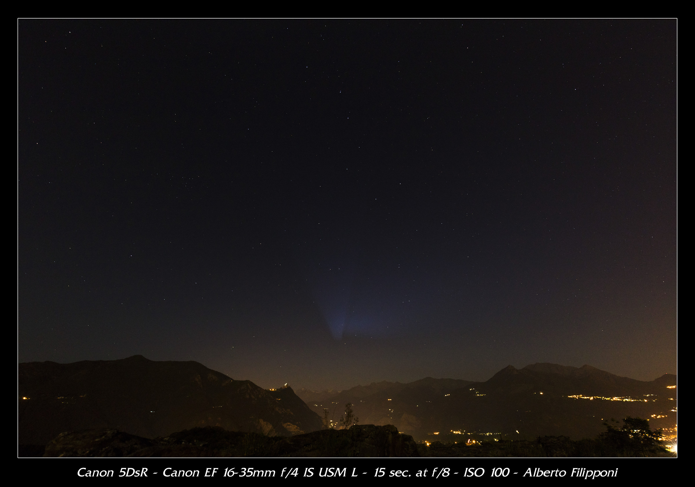 Chariot constellation over the Sacra di San Michele