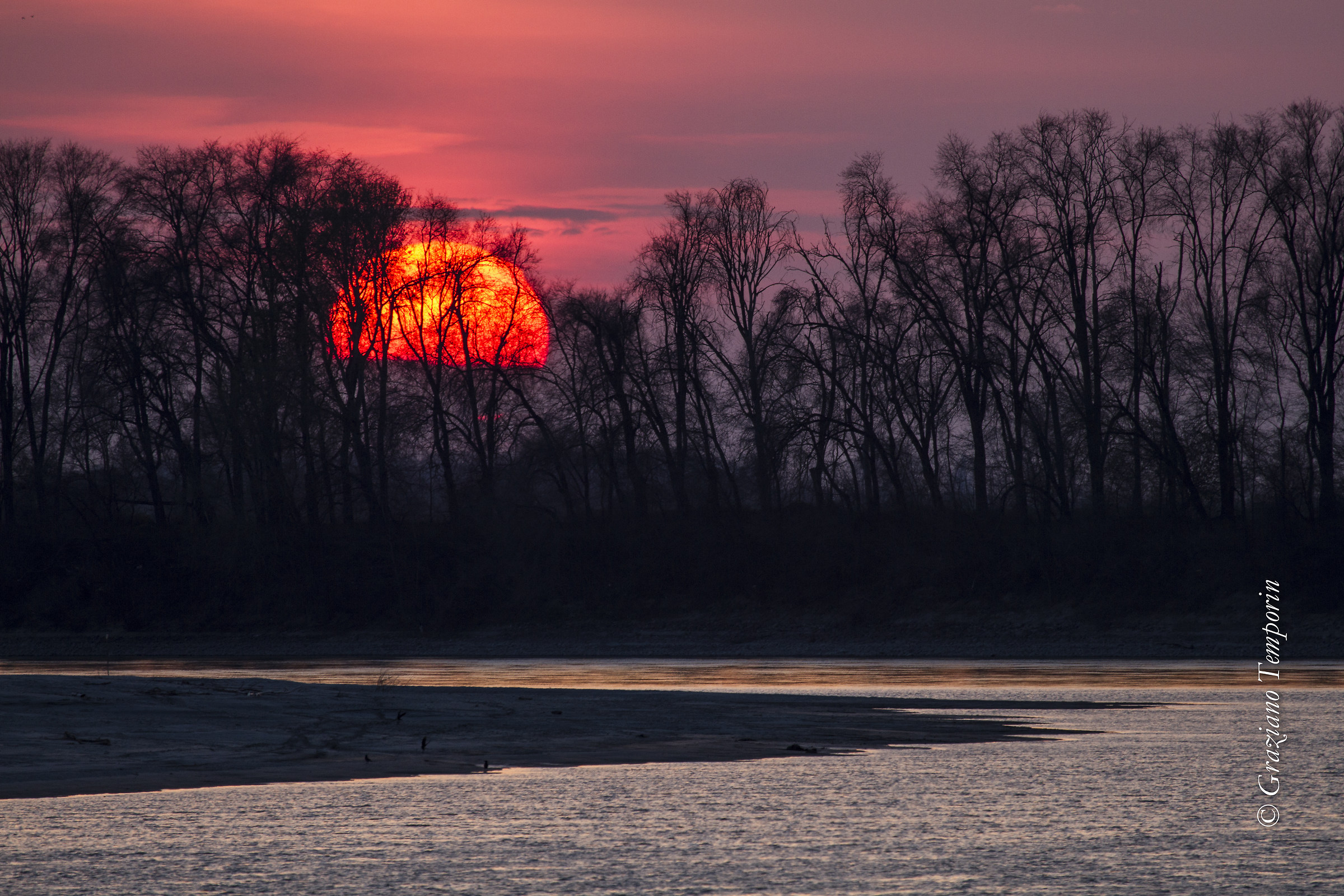Tramonto sul Fiume Po