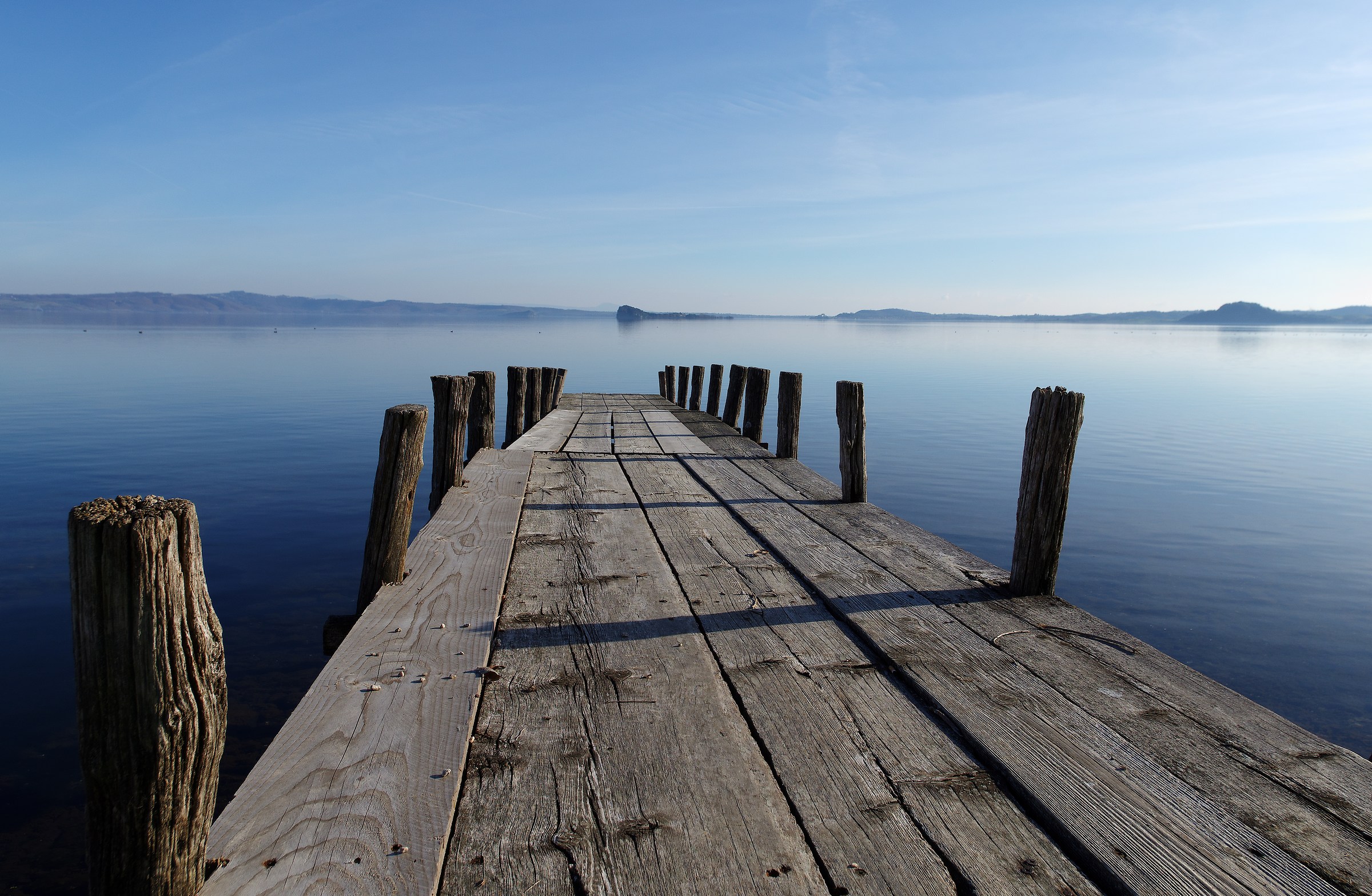 Pontoon on the lake of Bolsena